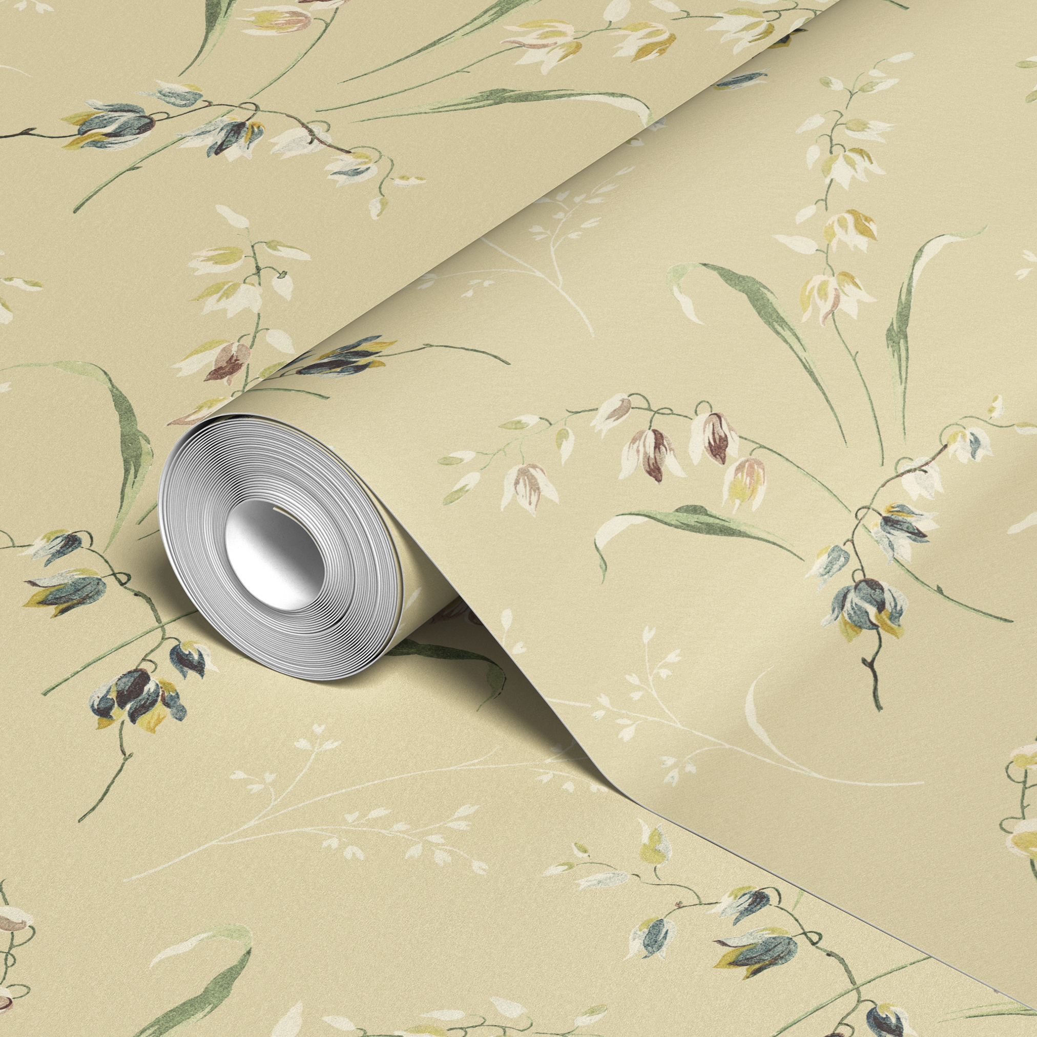 wallpaper roll closeup mockup