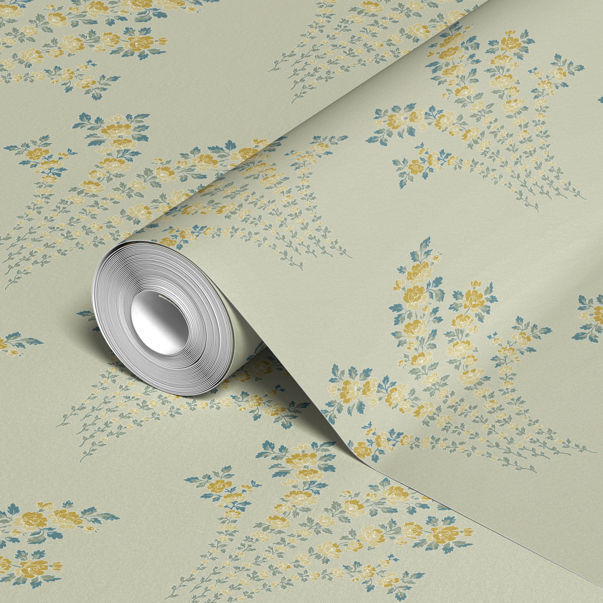 wallpaper roll closeup mockup