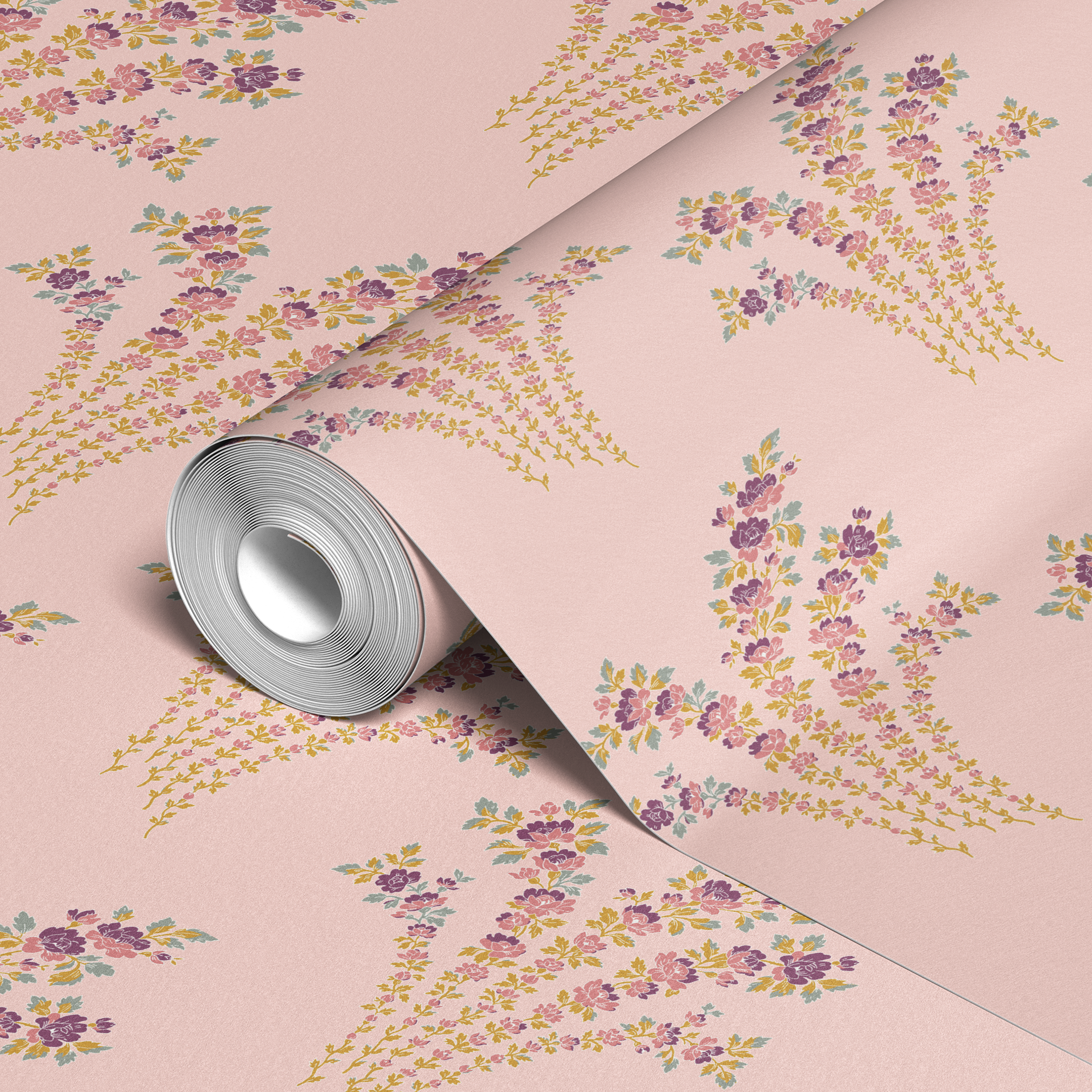 wallpaper roll closeup mockup