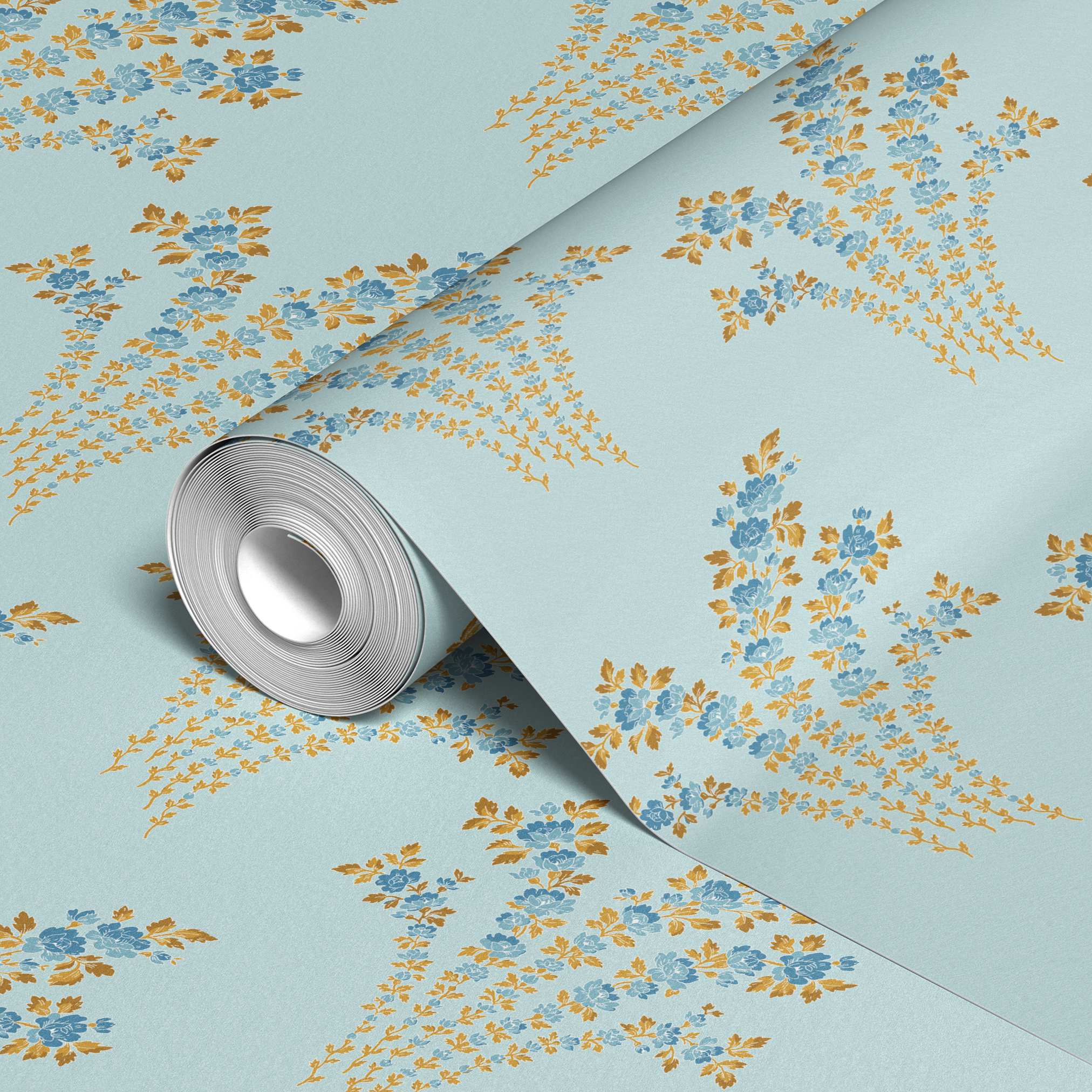 wallpaper roll closeup mockup