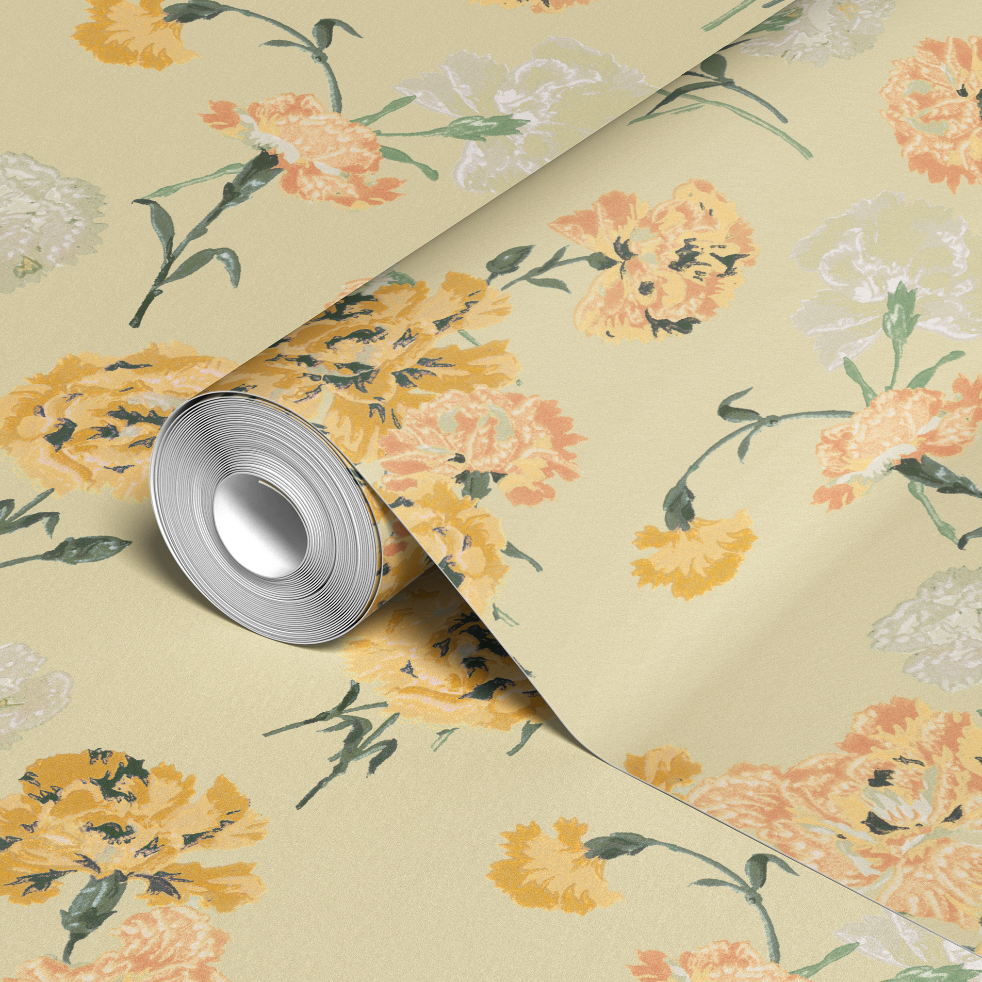 wallpaper roll closeup mockup