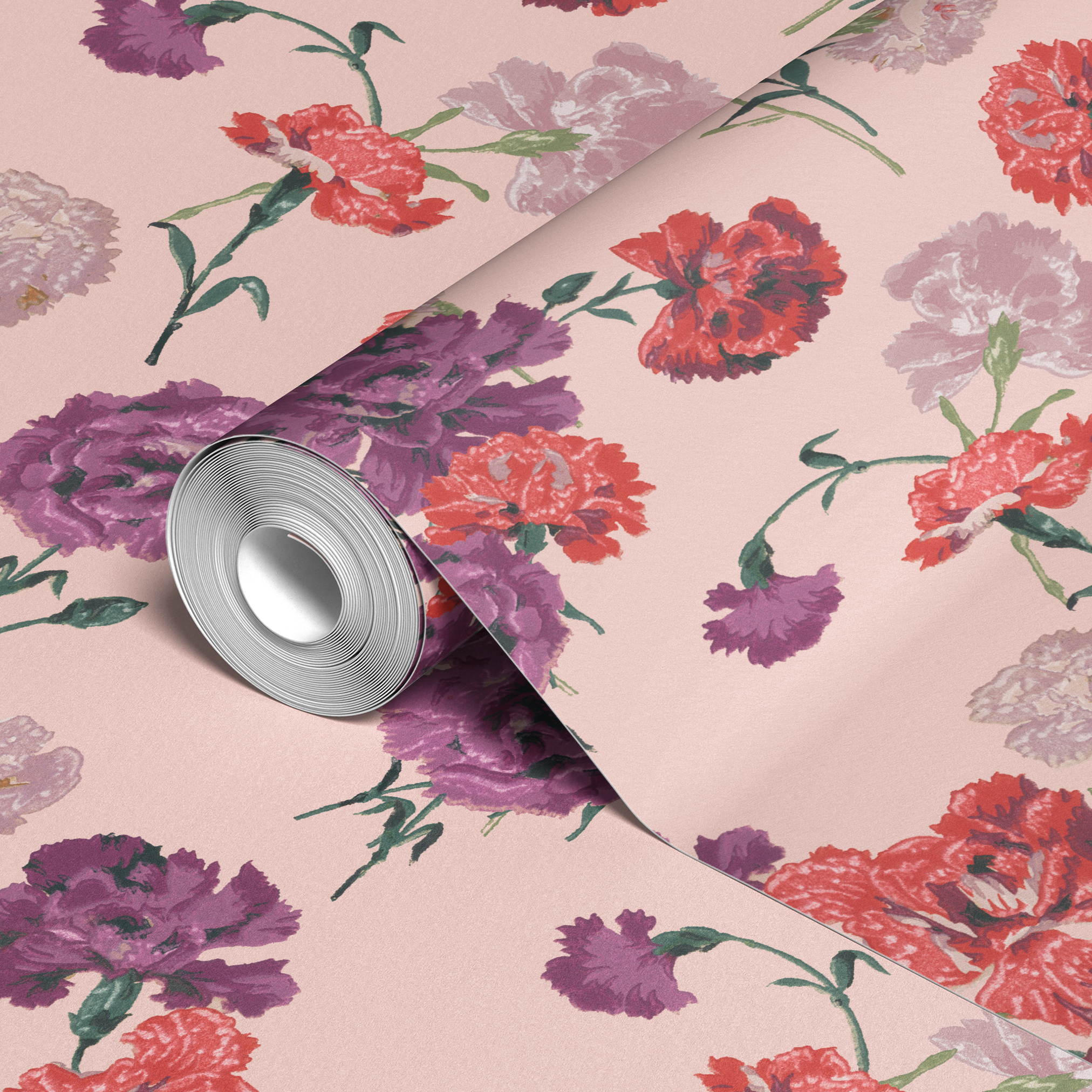 wallpaper roll closeup mockup
