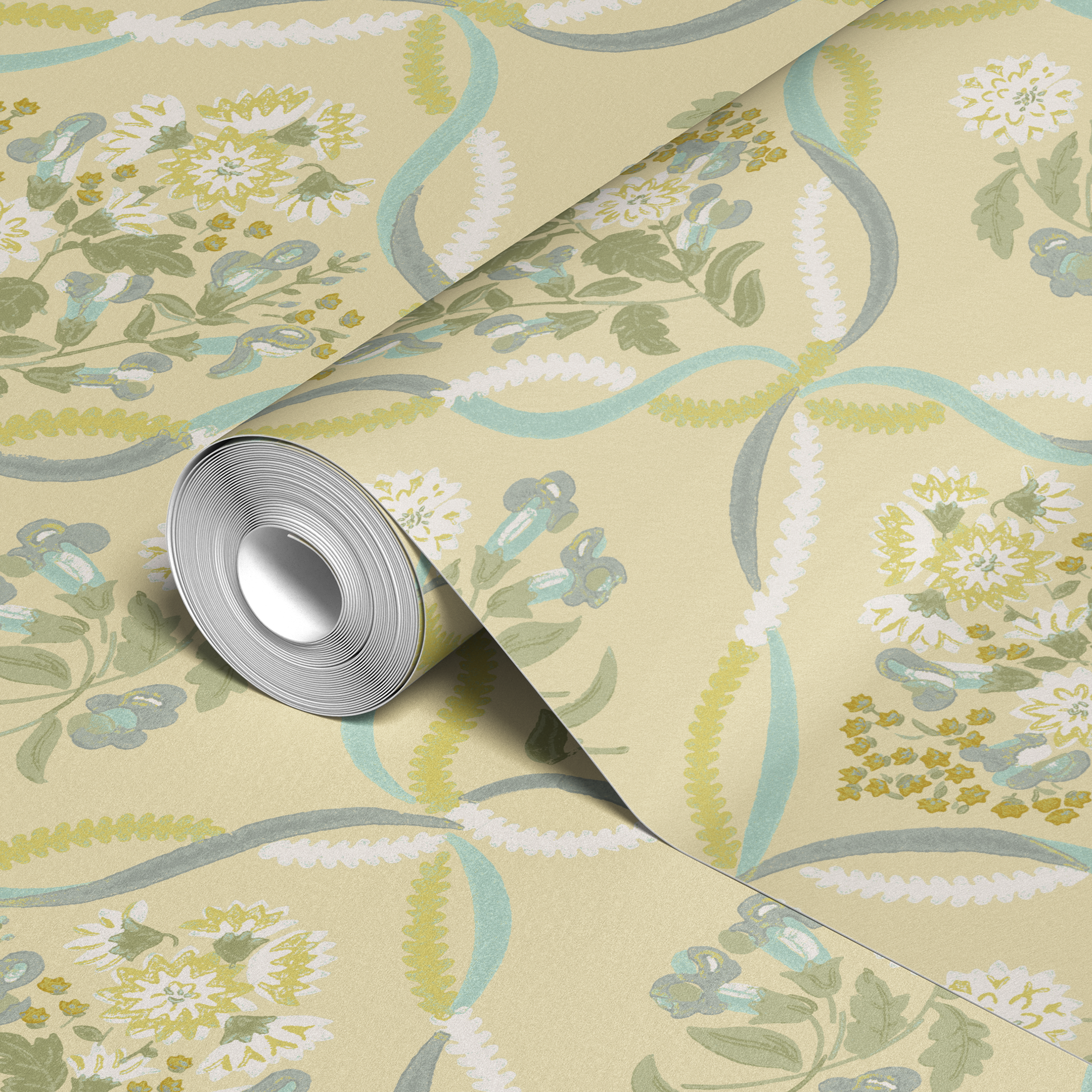 wallpaper roll closeup mockup