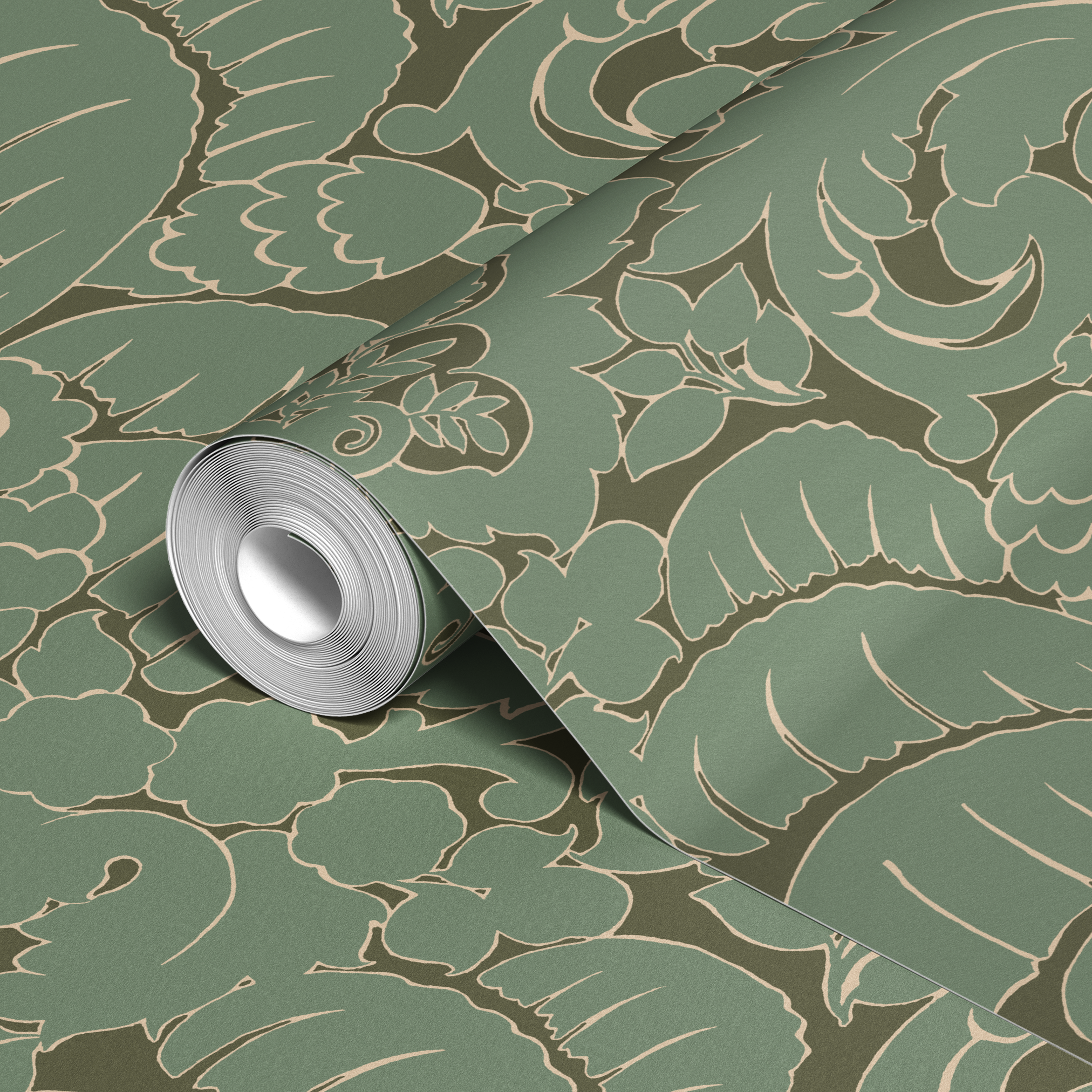 wallpaper roll closeup mockup