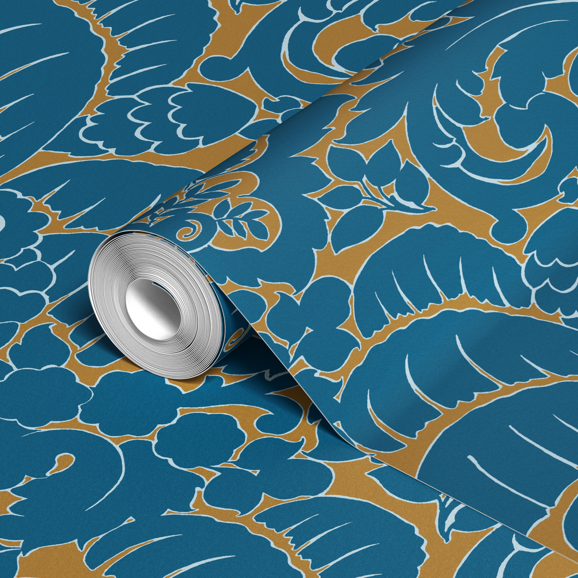 wallpaper roll closeup mockup