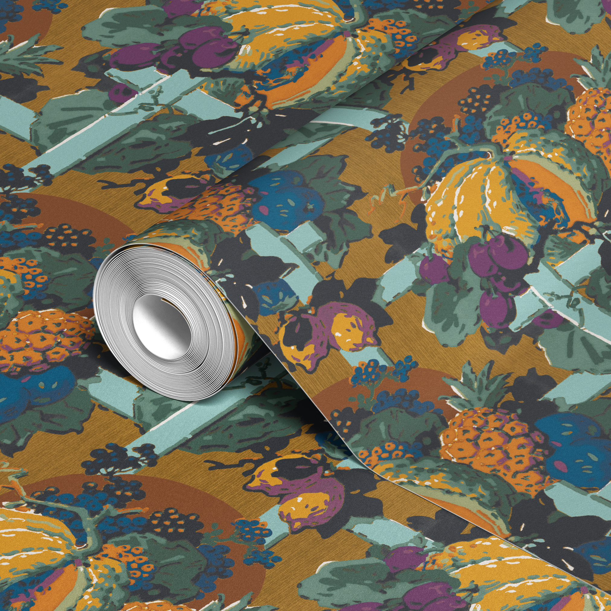 wallpaper roll closeup mockup