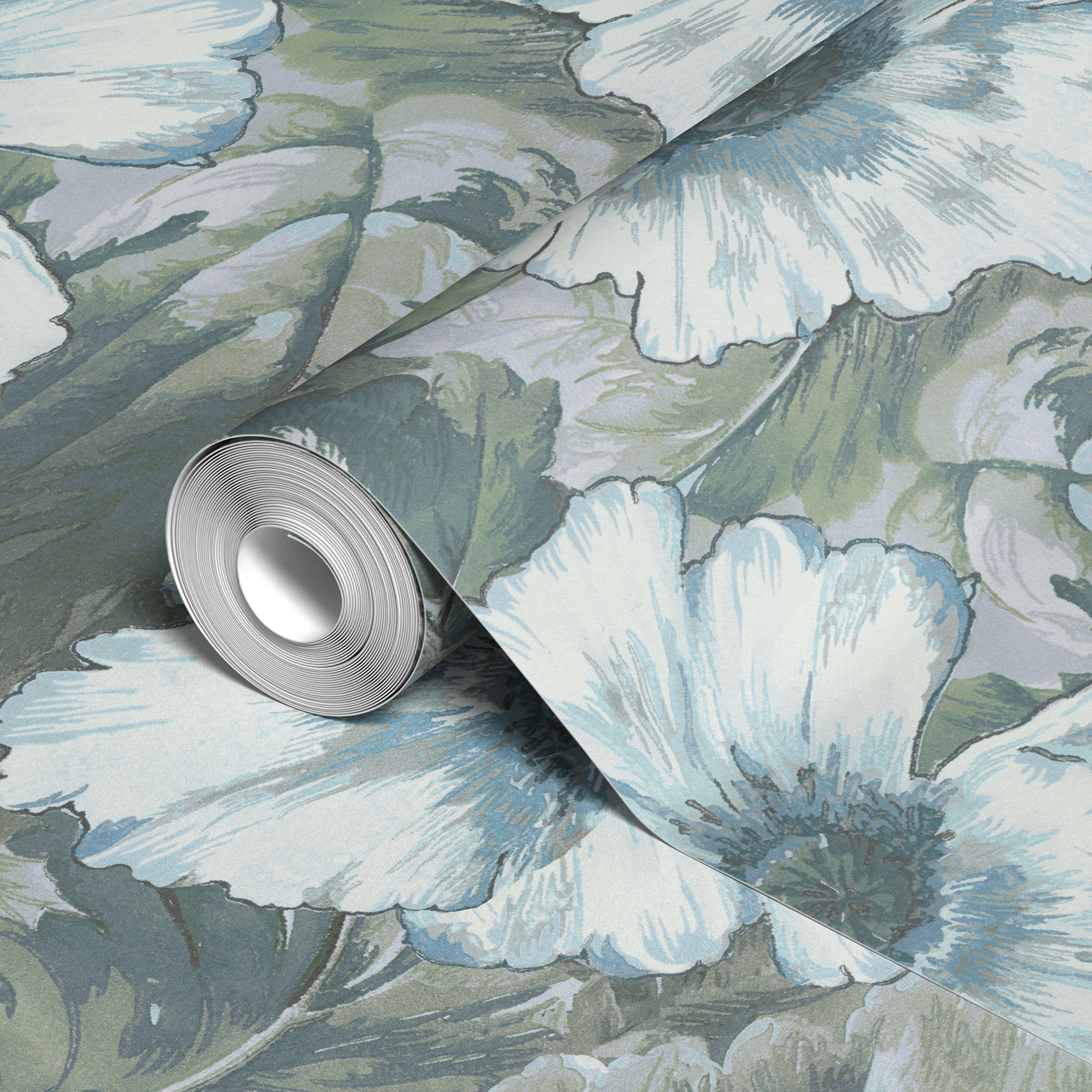 wallpaper roll closeup mockup