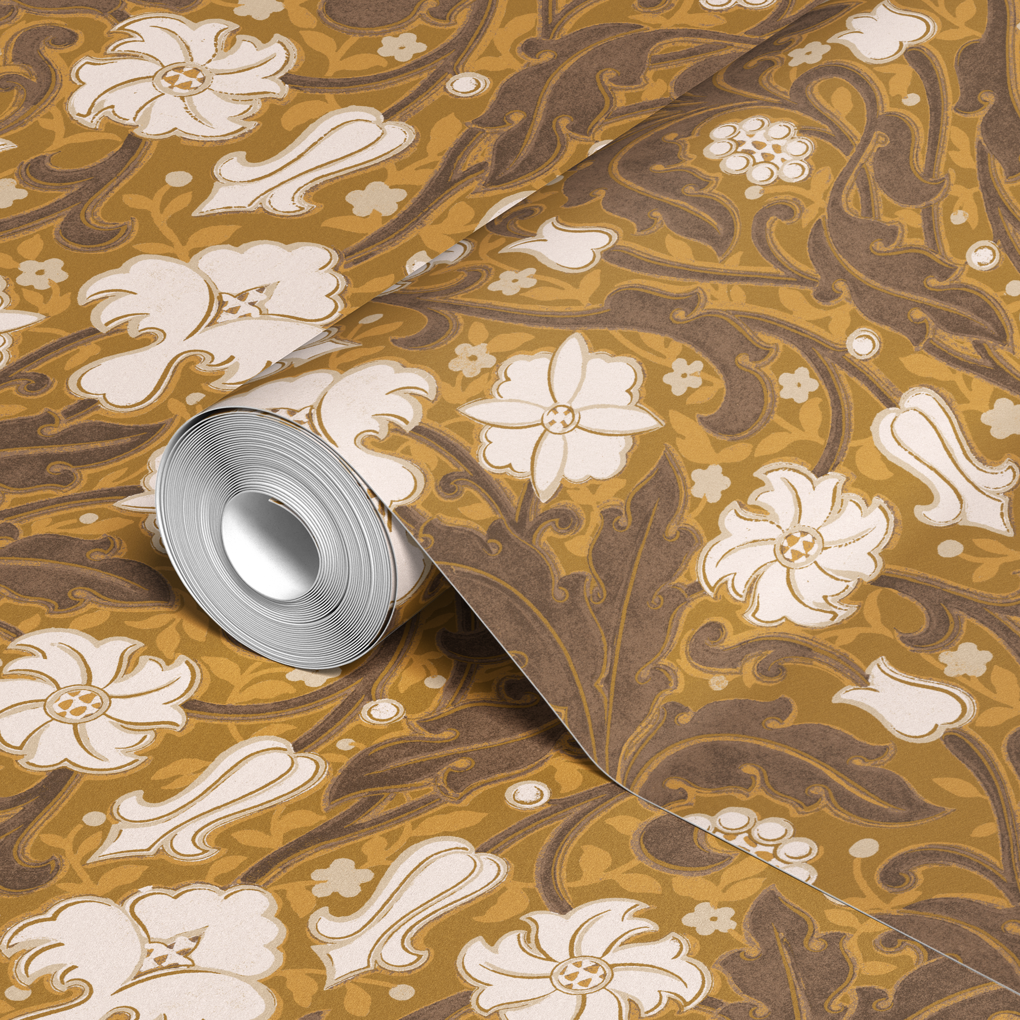 wallpaper roll closeup mockup