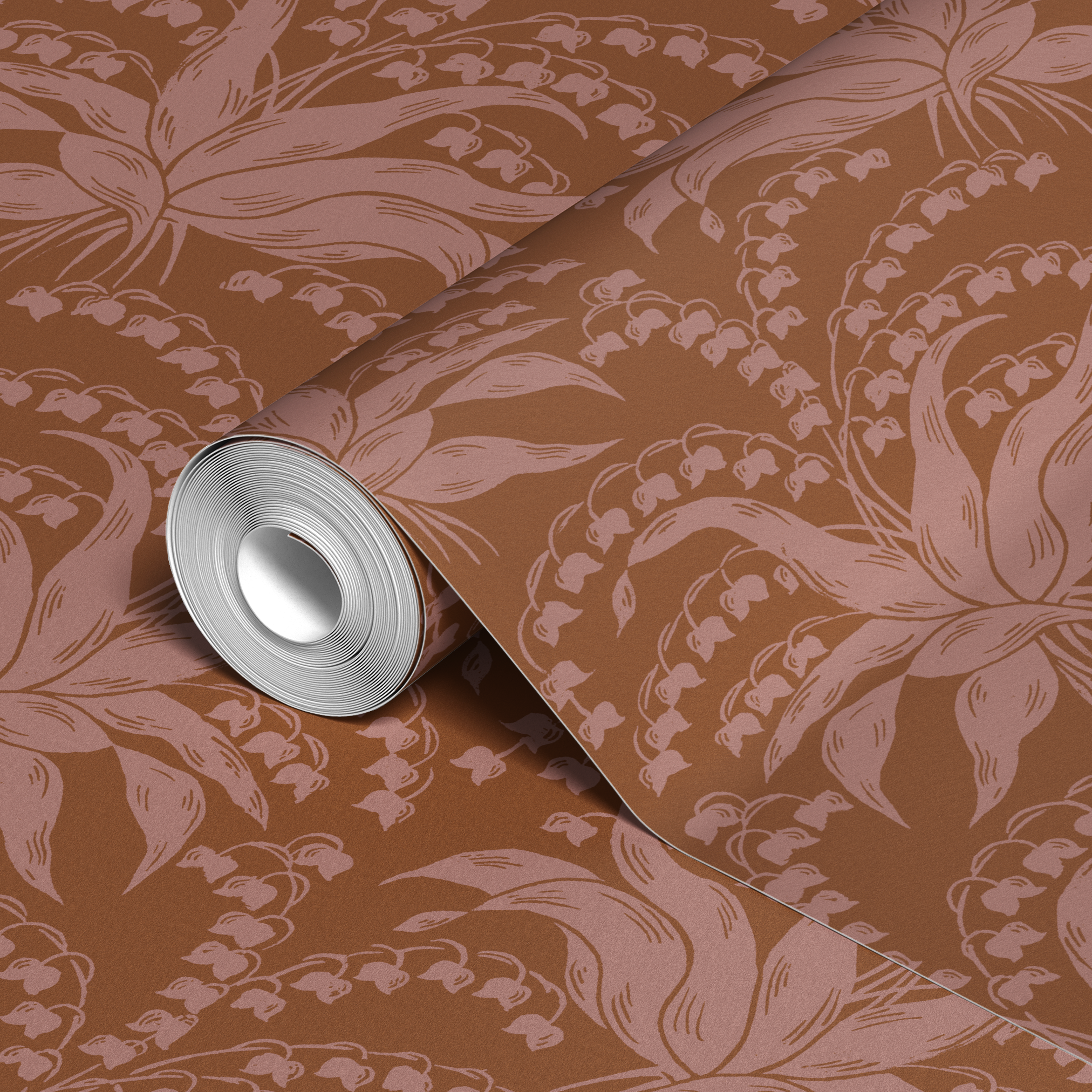 wallpaper roll closeup mockup