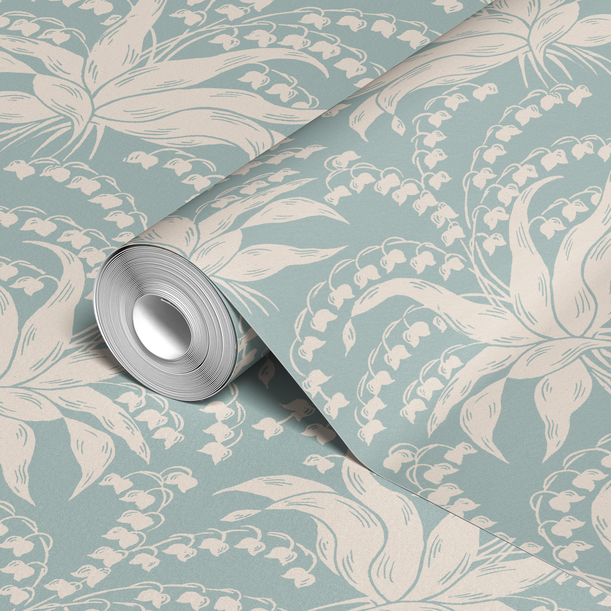 wallpaper roll closeup mockup