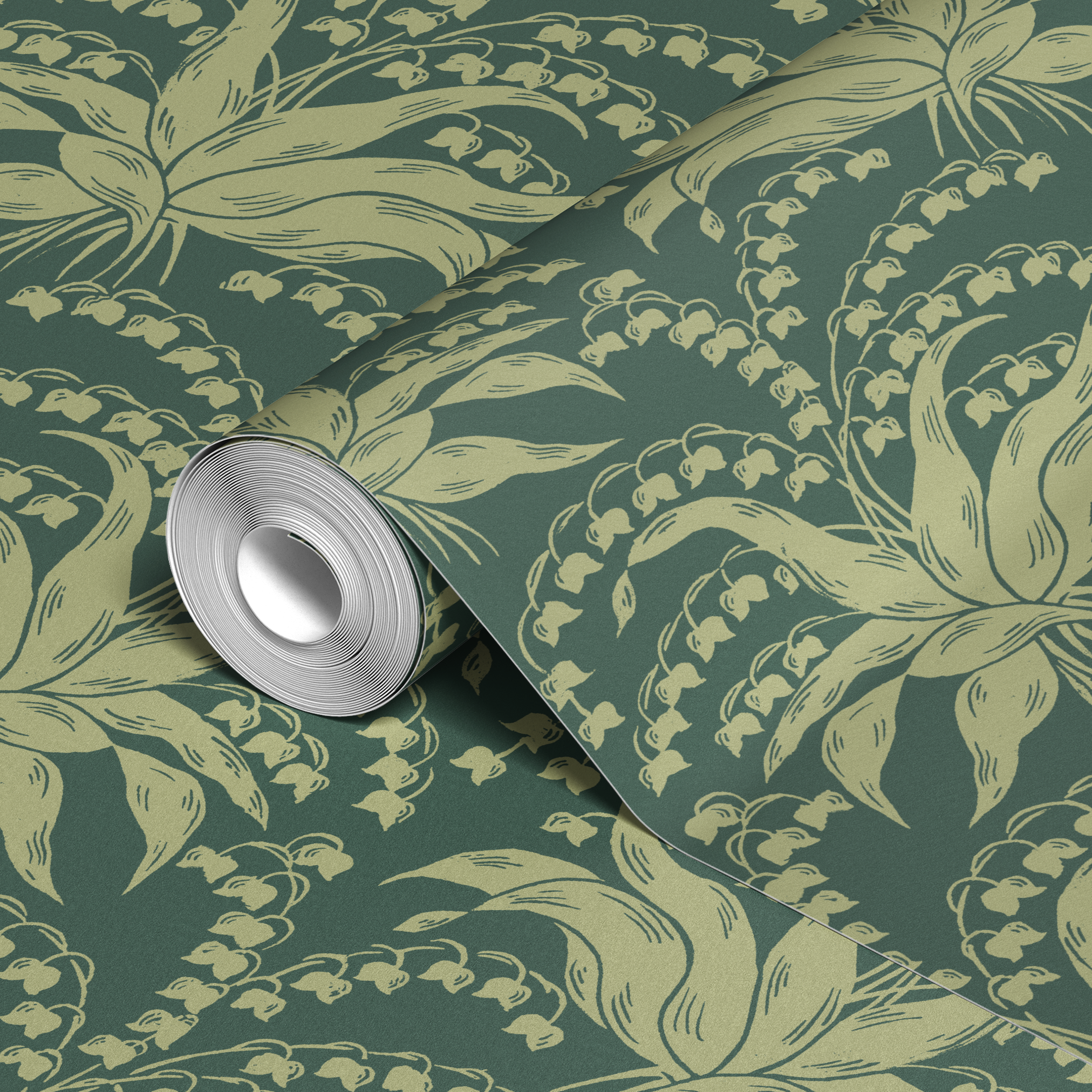 wallpaper roll closeup mockup