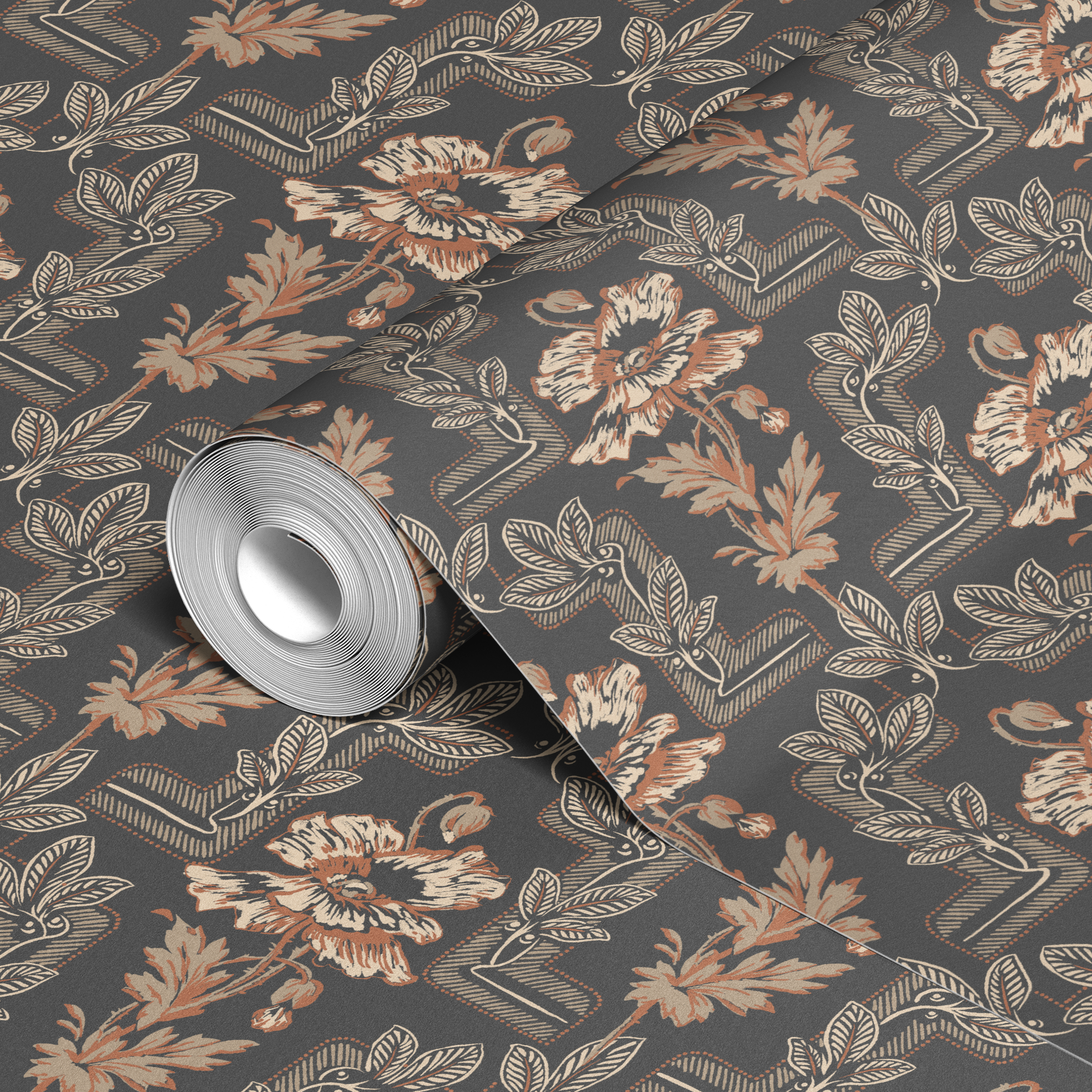 wallpaper roll closeup mockup