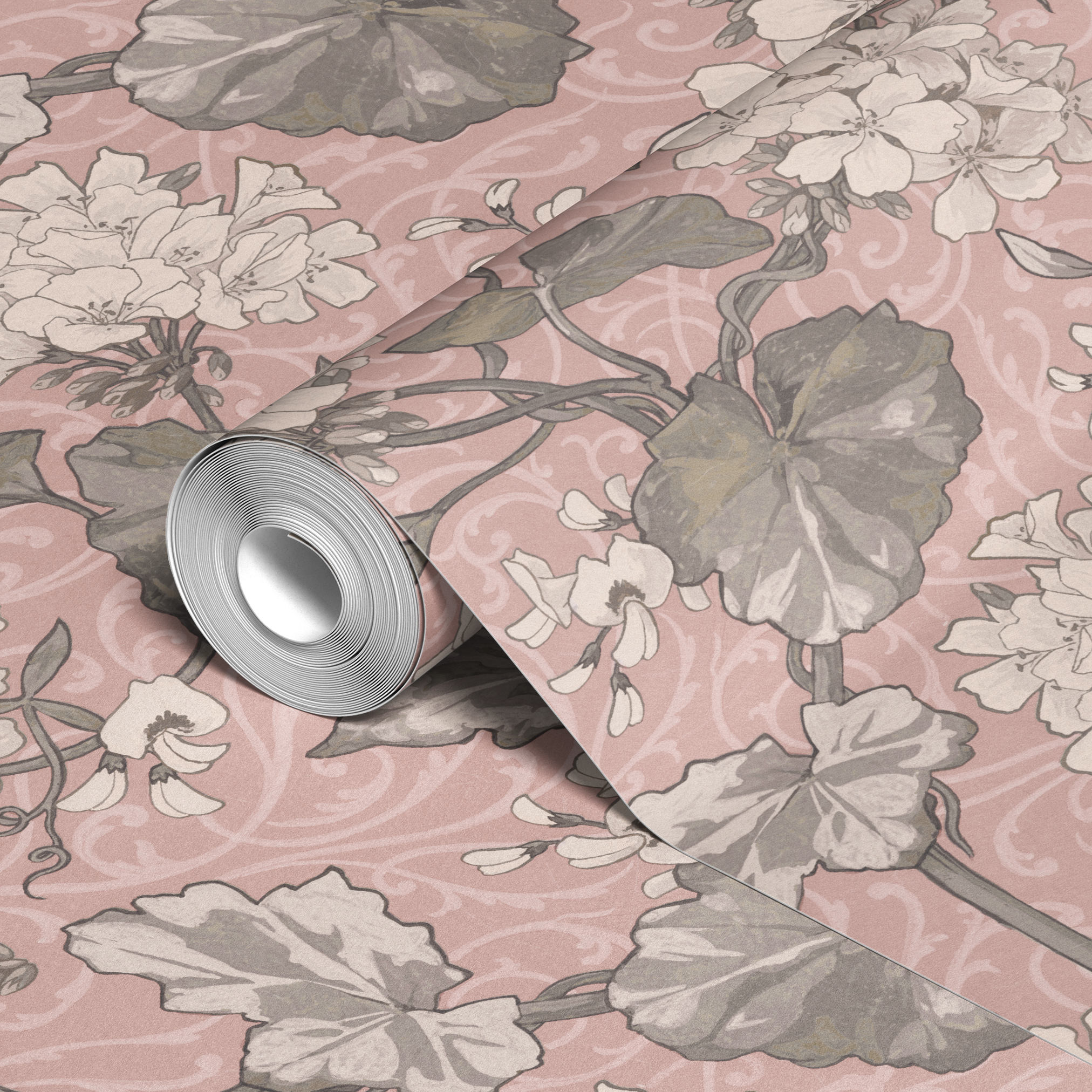 wallpaper roll closeup mockup