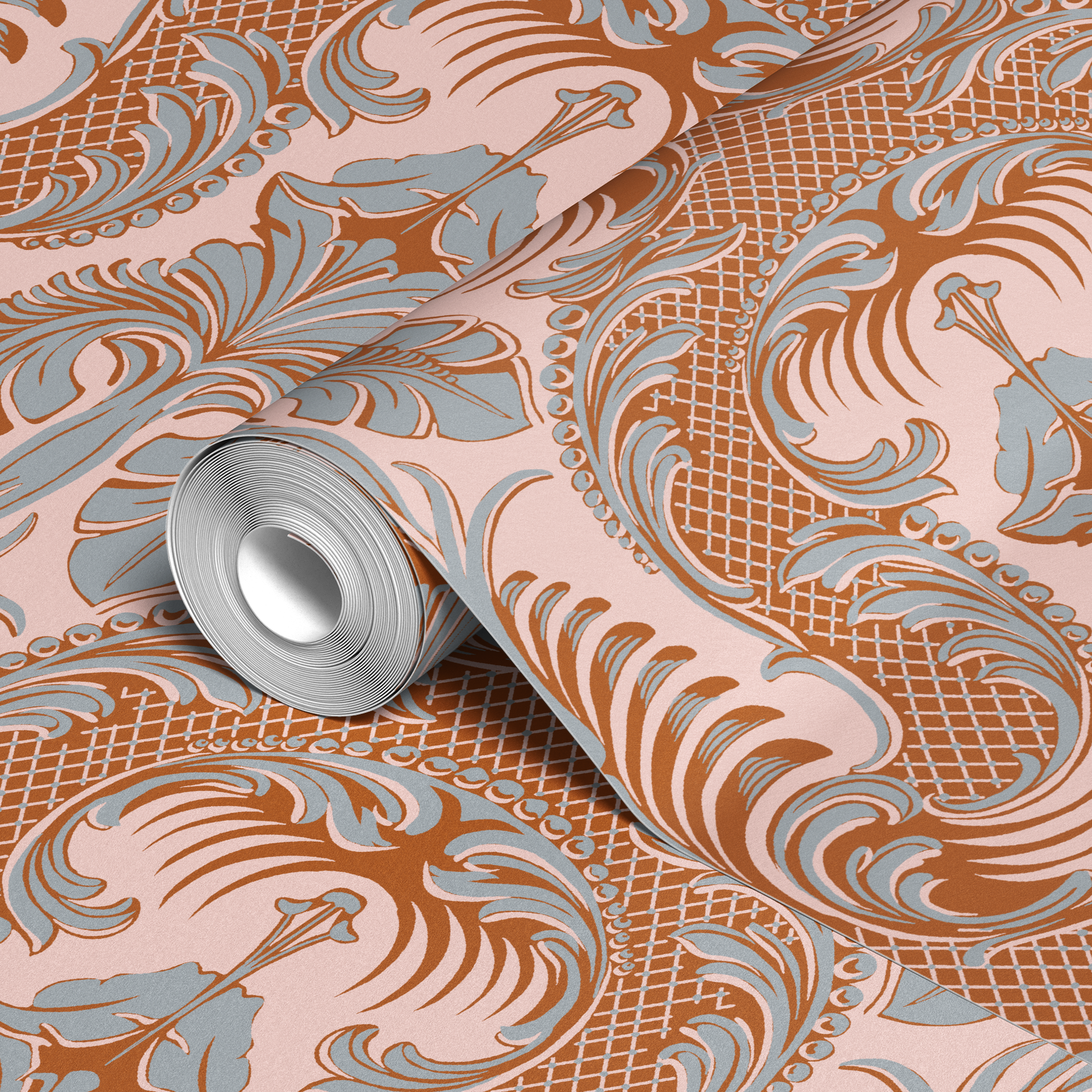 wallpaper roll closeup mockup