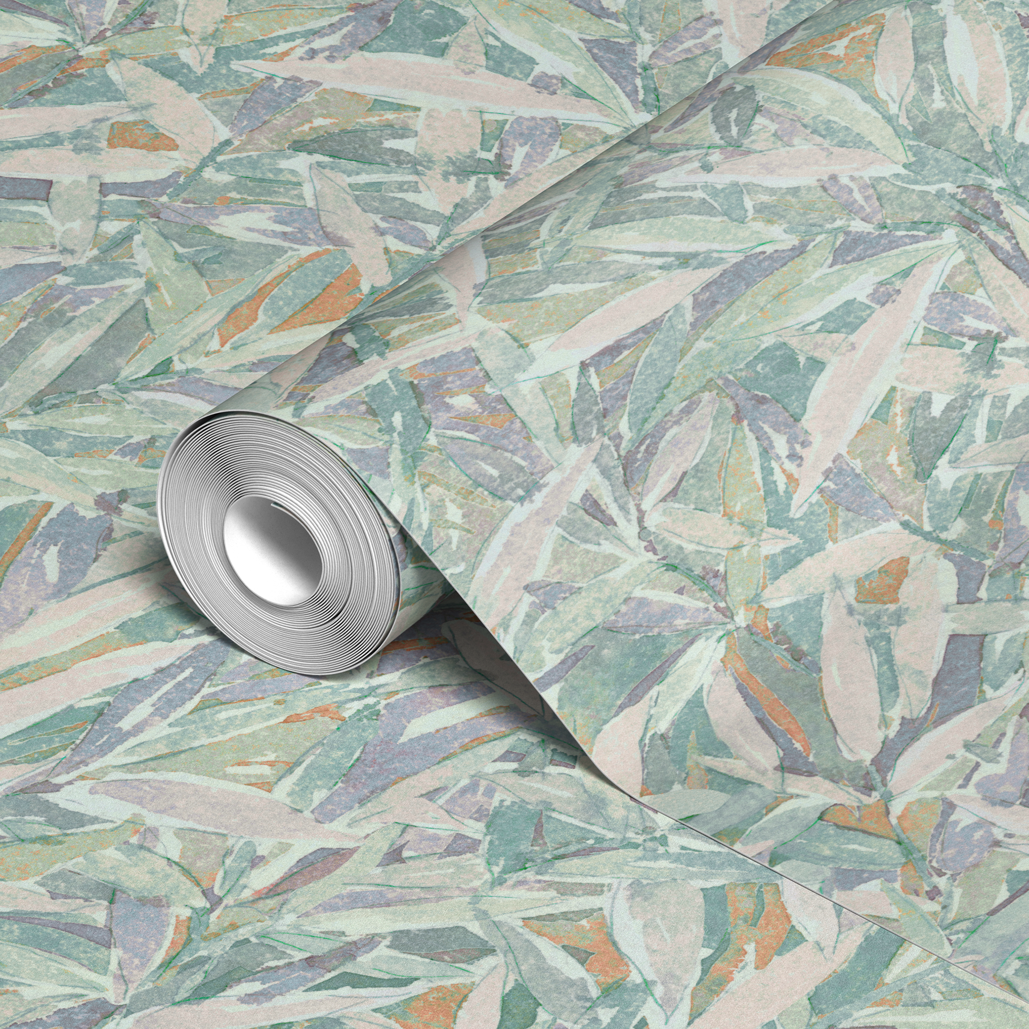 wallpaper roll closeup mockup