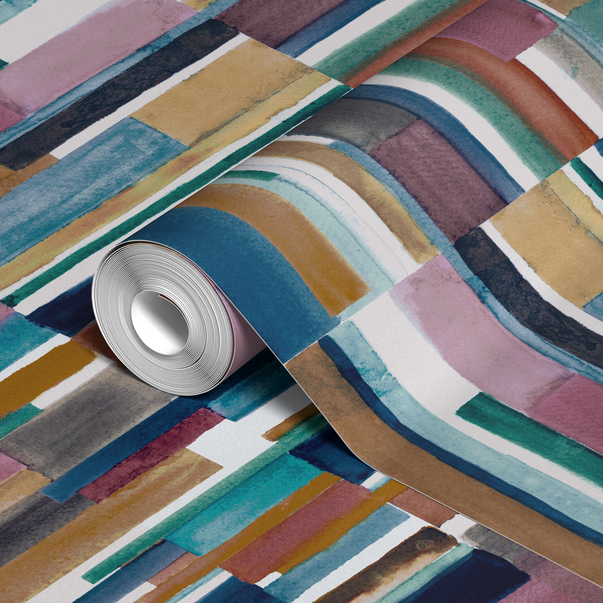 wallpaper roll closeup mockup