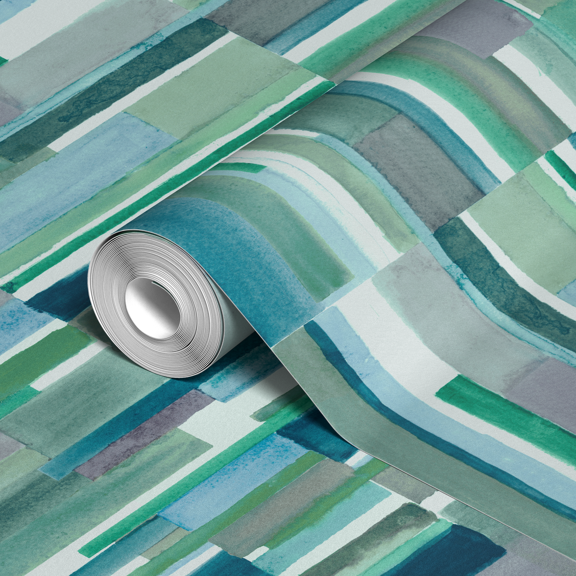 wallpaper roll closeup mockup