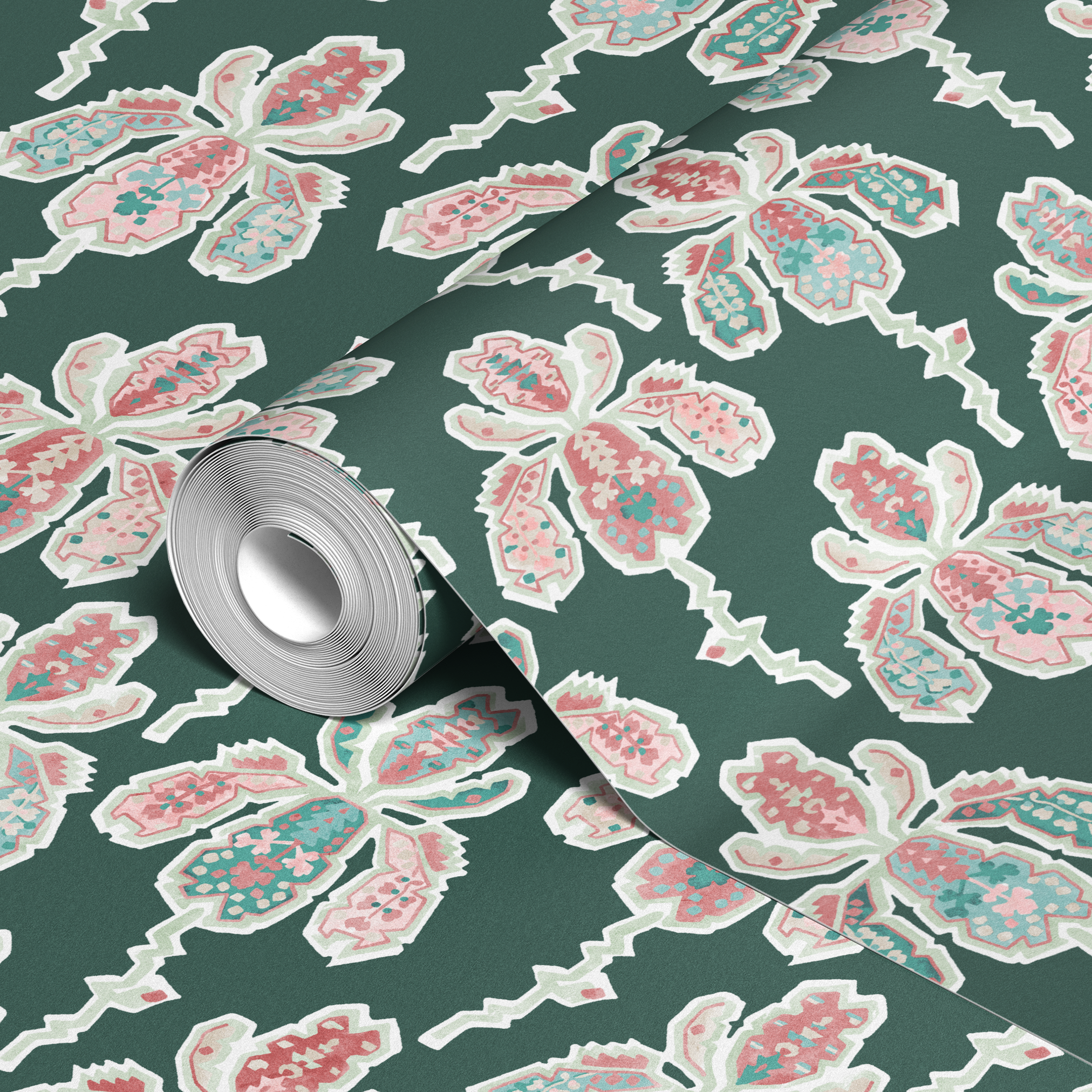 wallpaper roll closeup mockup