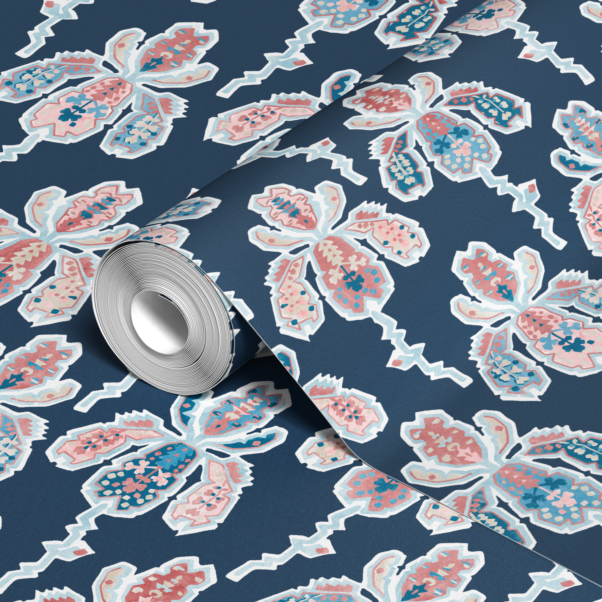 wallpaper roll closeup mockup