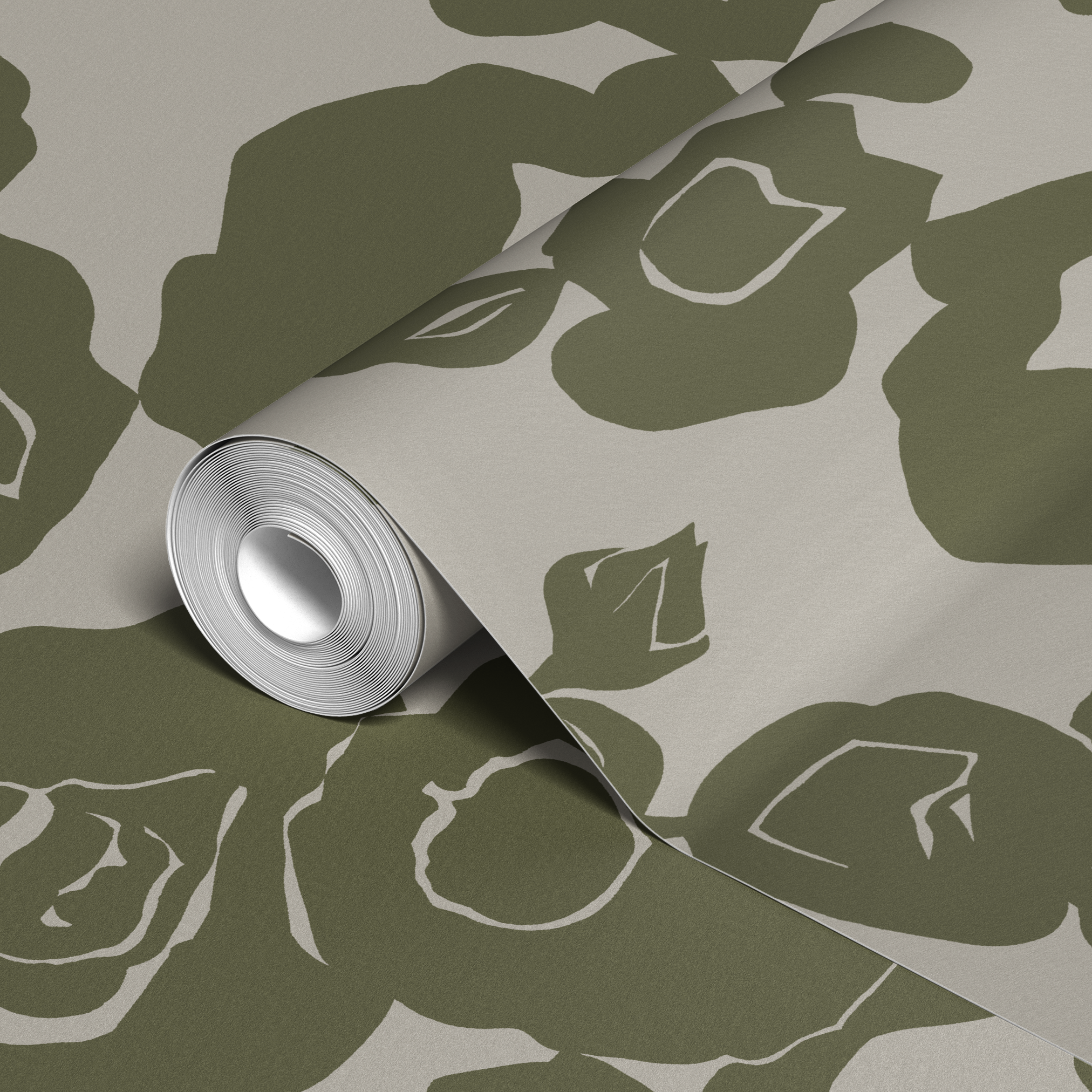 wallpaper roll closeup mockup