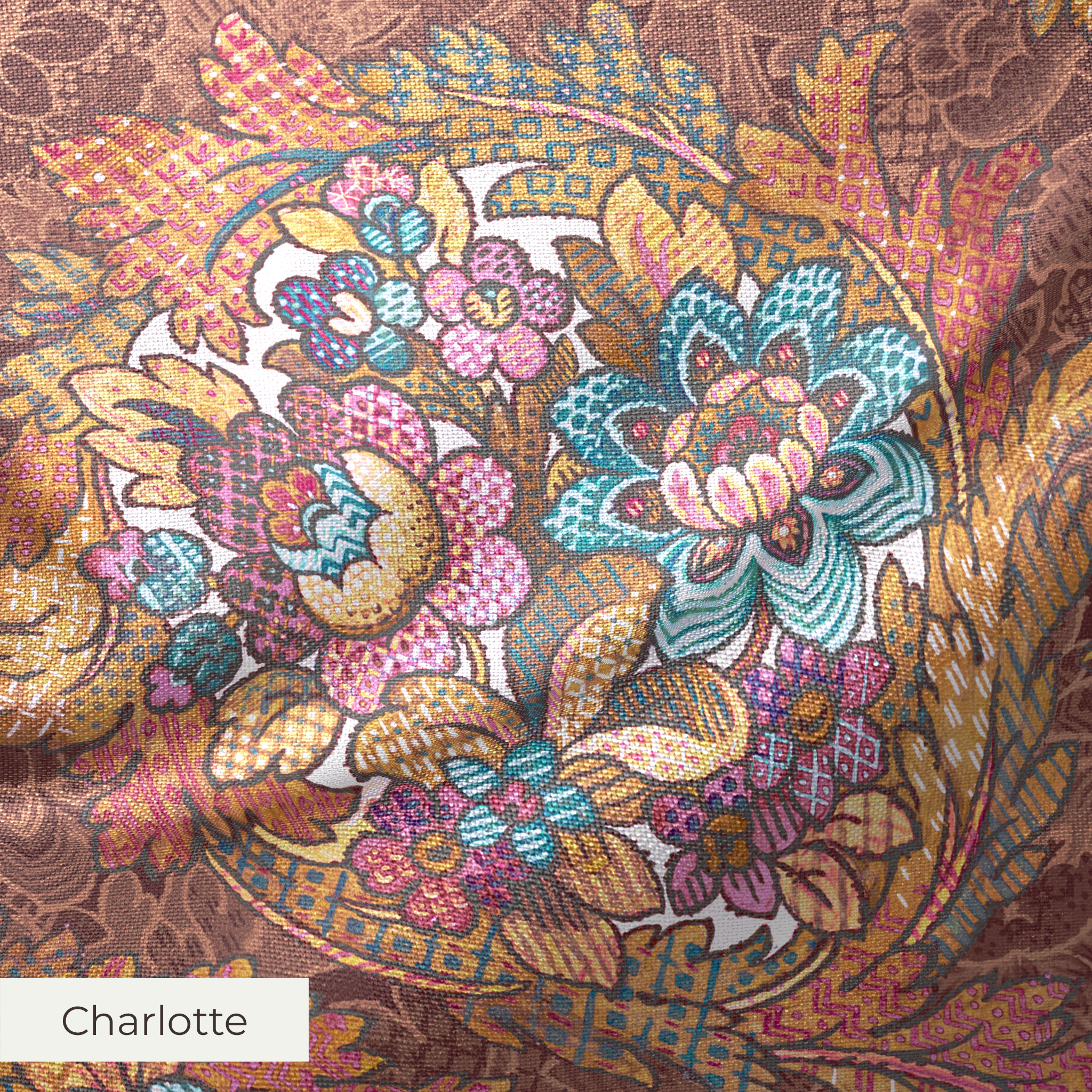 Alora - Singed Red Fabric