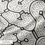 Ika - Black and White Fabric
