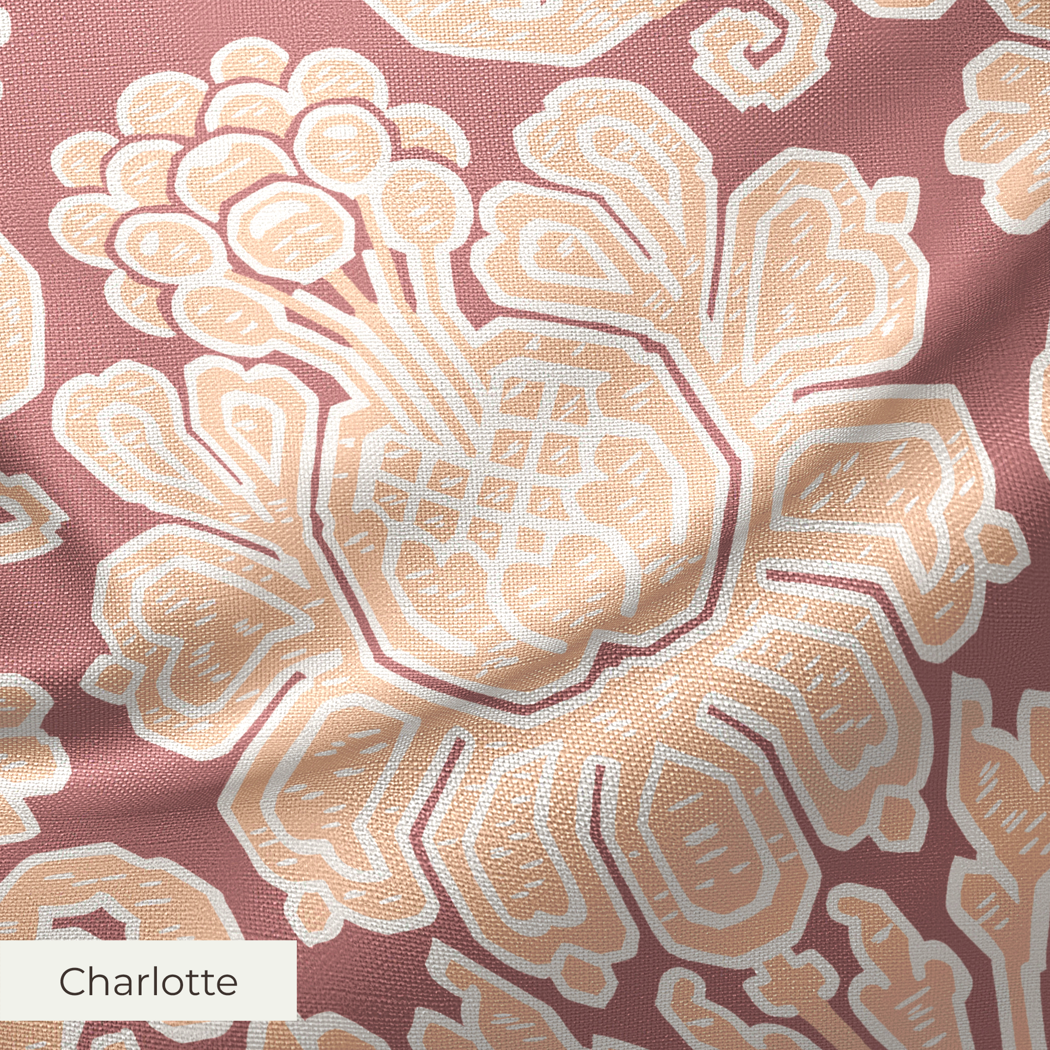 Clovis - Red Earth Fabric