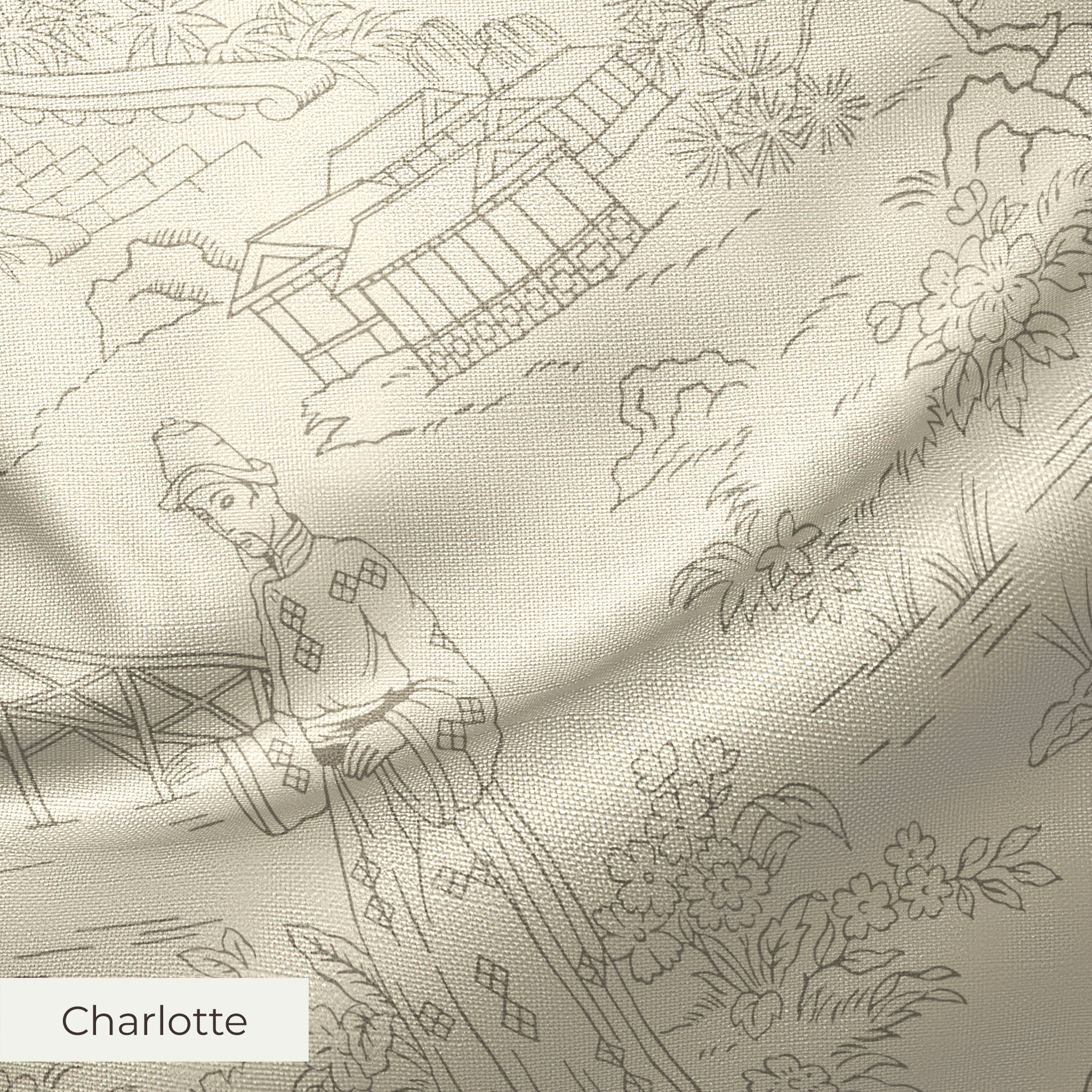 Cang Lu - Coffee Creme Fabric