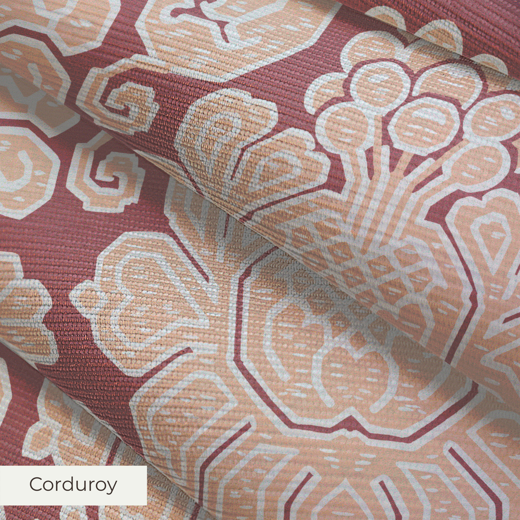 Clovis - Red Earth Fabric