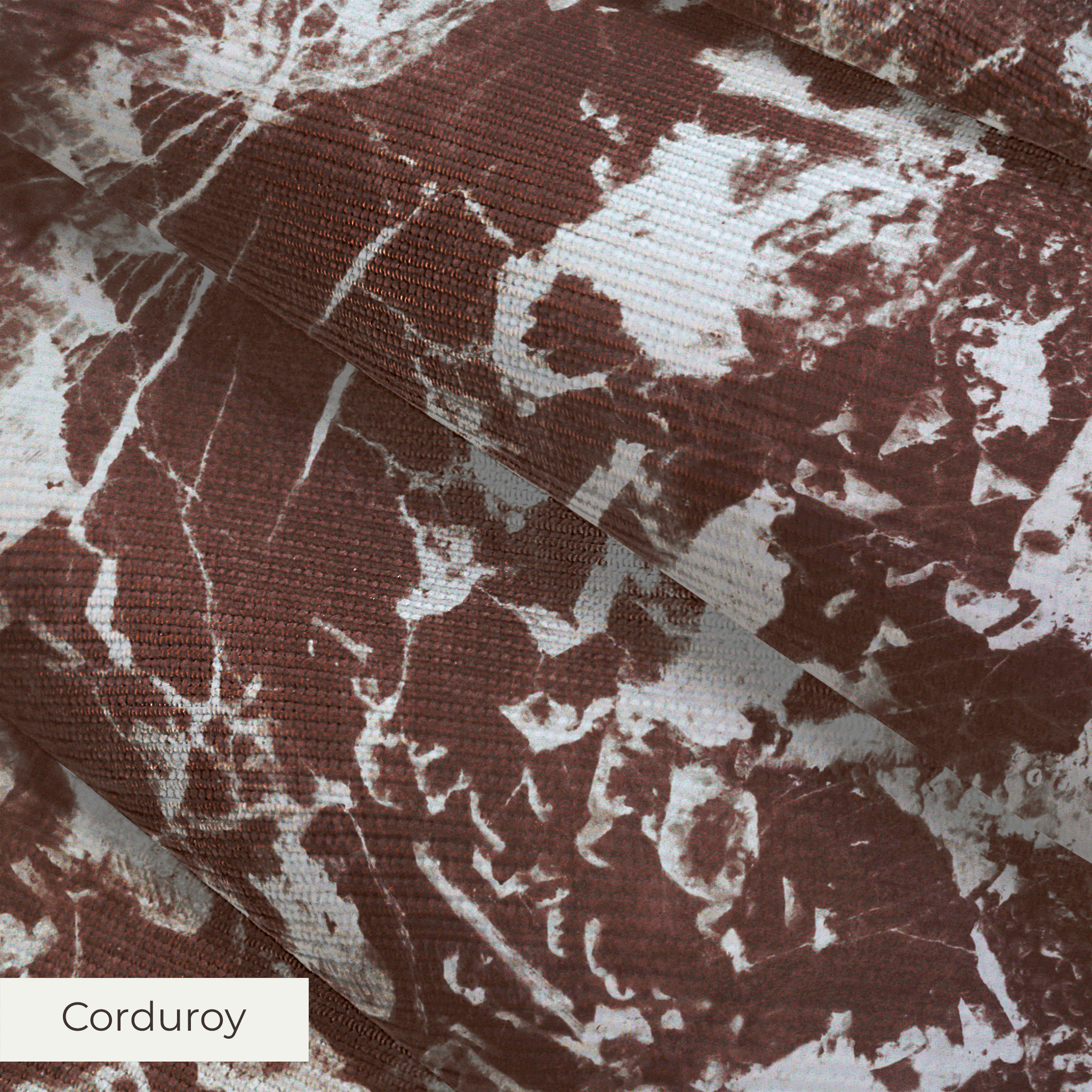 Brown and white speckled pattern with irregular organic shapes creating a mottled texture