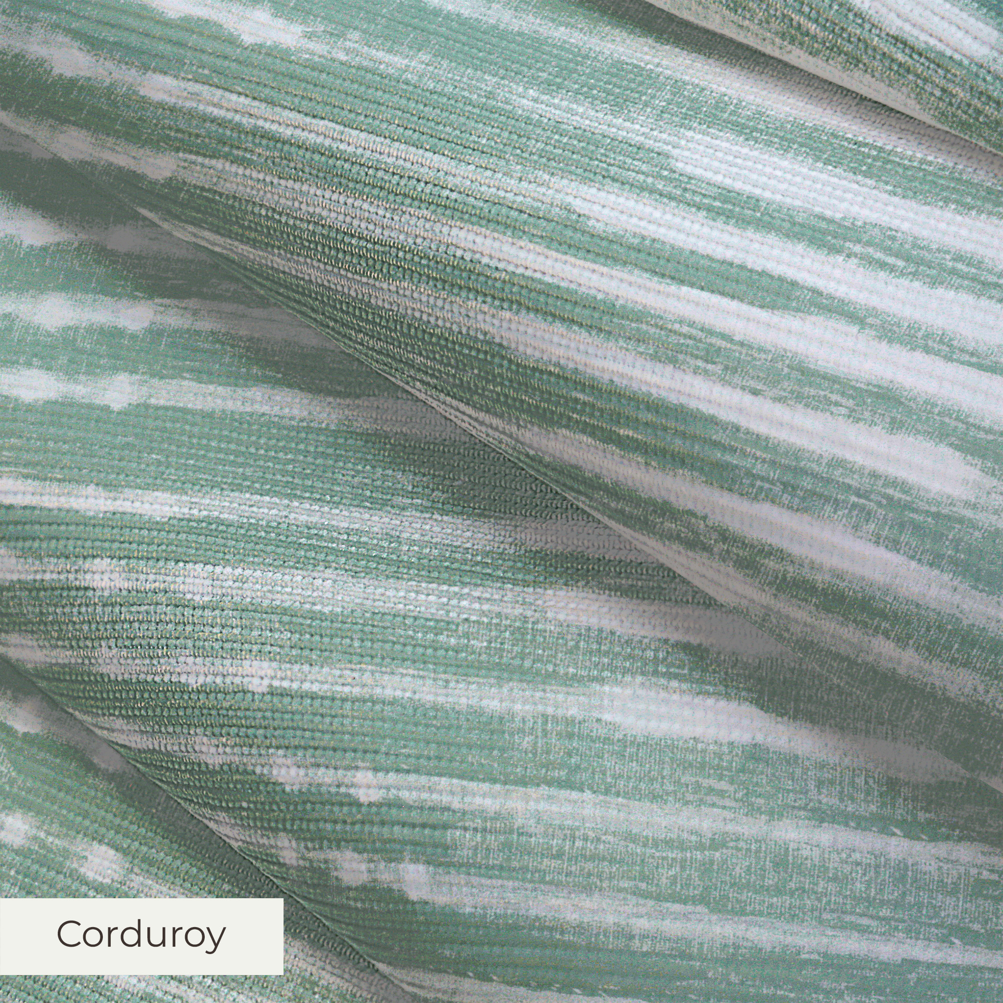 Green and white horizontal wavy stripes pattern with distressed texture
