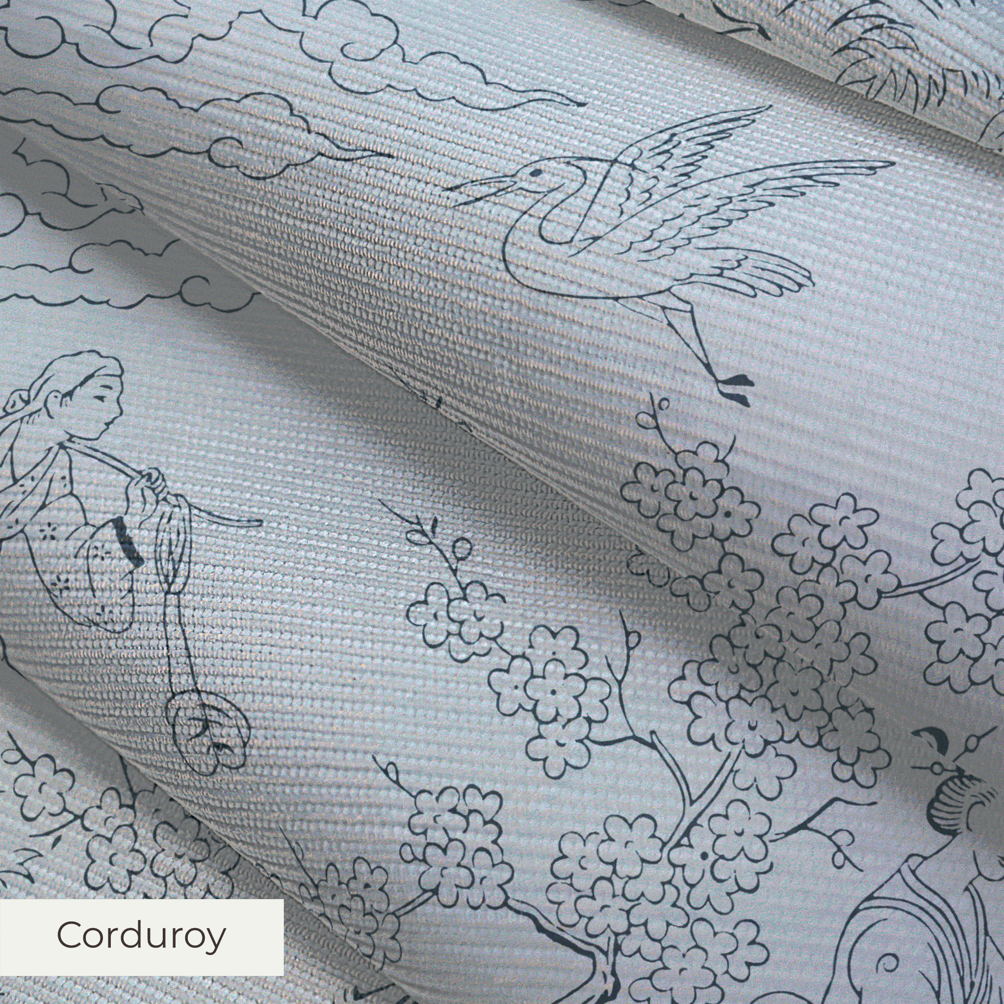 Cang Lu - Argento Fabric