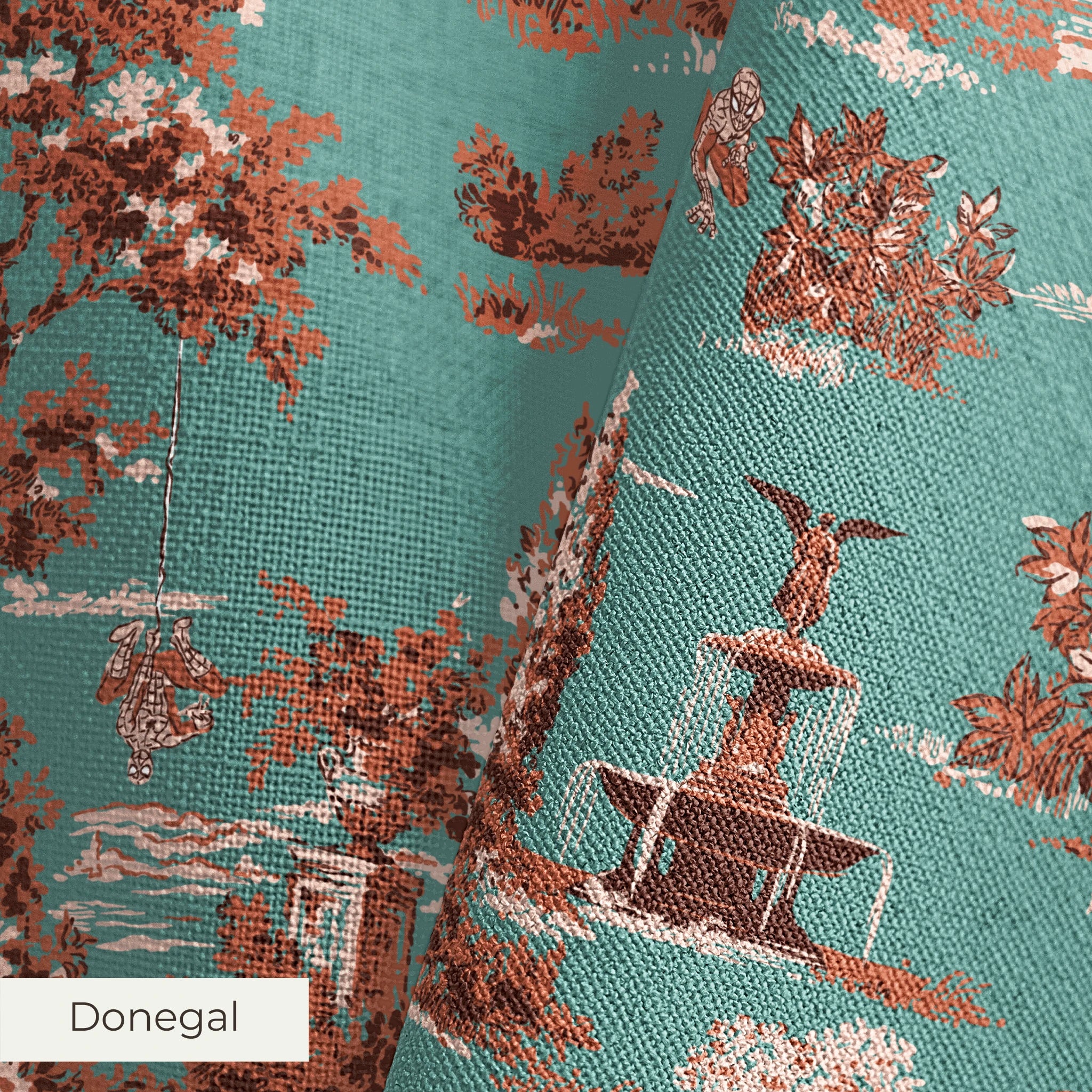 MARVEL | Baxter Mill - Spider-Man - Water Terrace - Barrow Blue Fabric