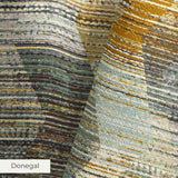 Abstract pattern with horizontal lines in gray, gold, cream, and teal creating a distressed, layered