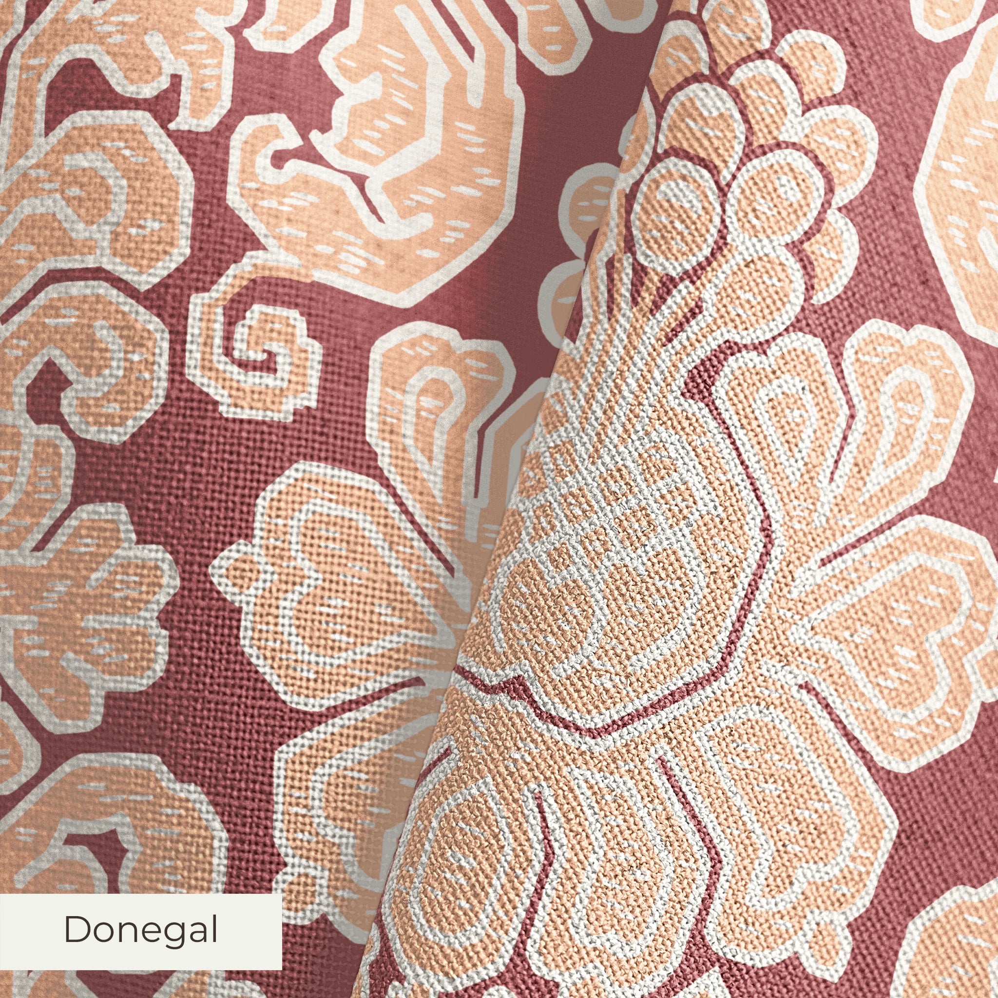 Clovis - Red Earth Fabric