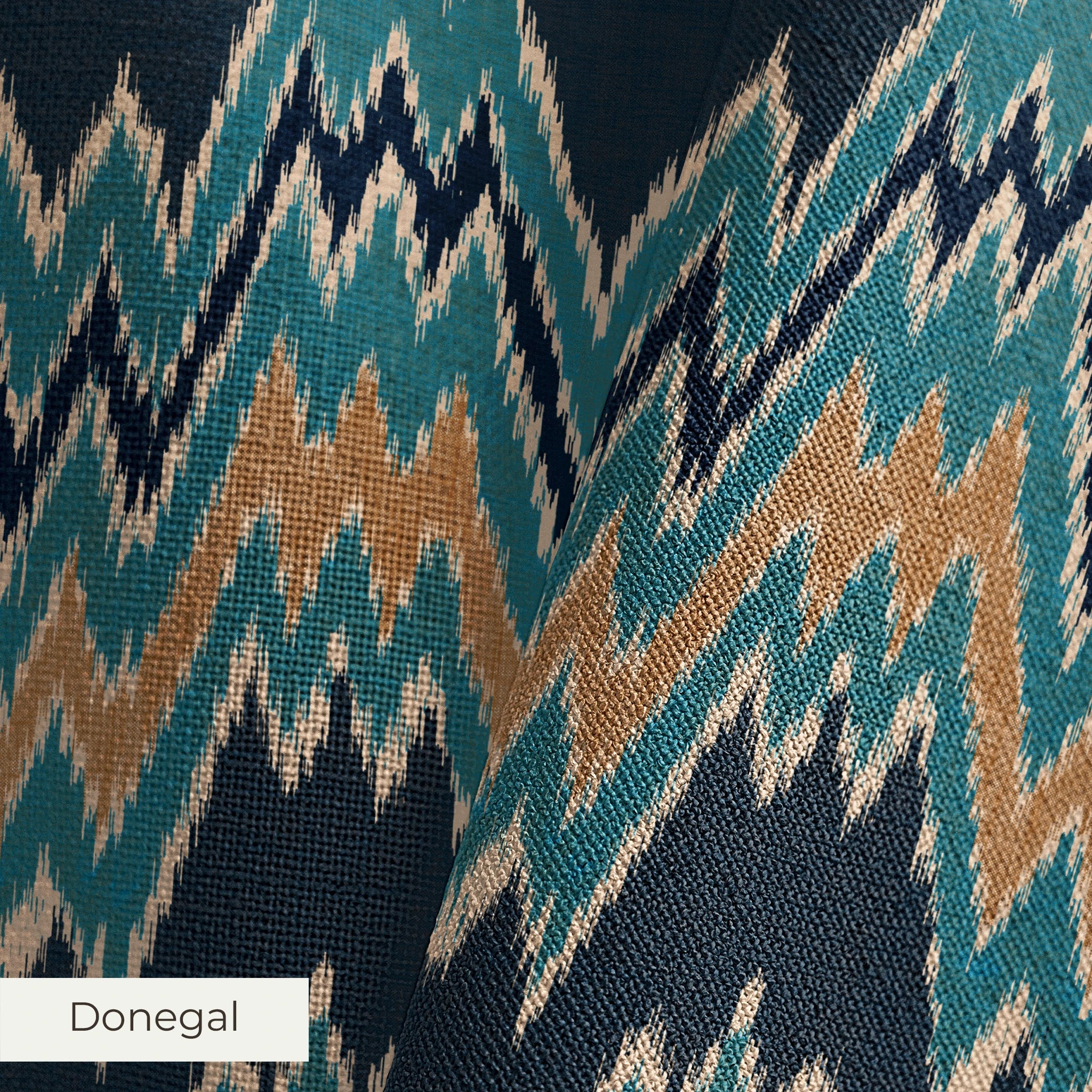 Flame Stitch - Fjord Fabric