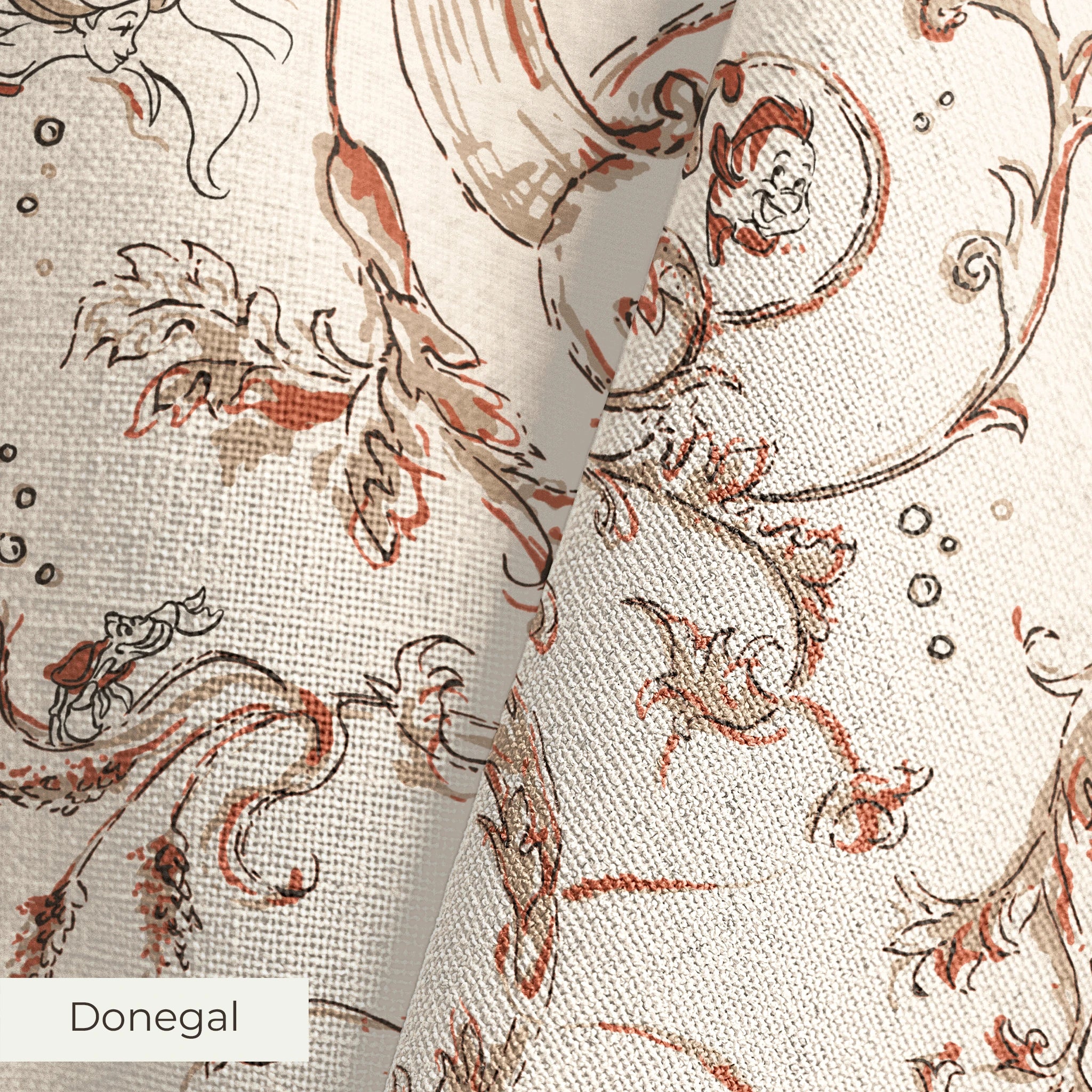 Disney | Baxter Mill - Princess - Ariel - Under the Sea - Sand Fabric