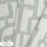 Abstract geometric pattern of interlocking gray rectangular shapes on beige background