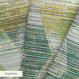 Abstract camouflage pattern in teal, gold, cream and gray with horizontal striped texture