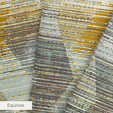Abstract pattern with horizontal lines in gray, gold, cream, and teal creating a distressed, layered
