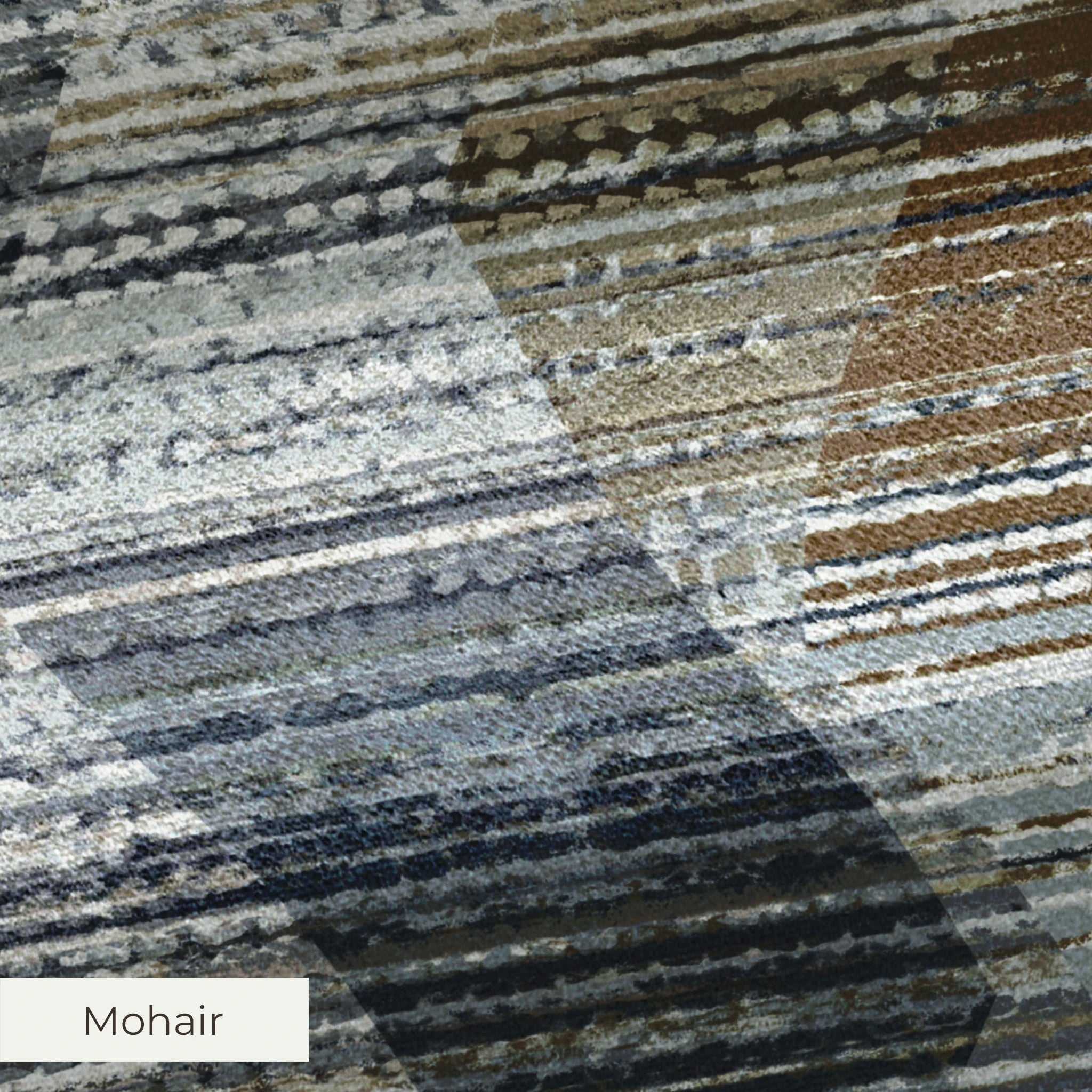 Abstract geometric pattern with horizontal lines in gray, beige, and cream tones creating a distress