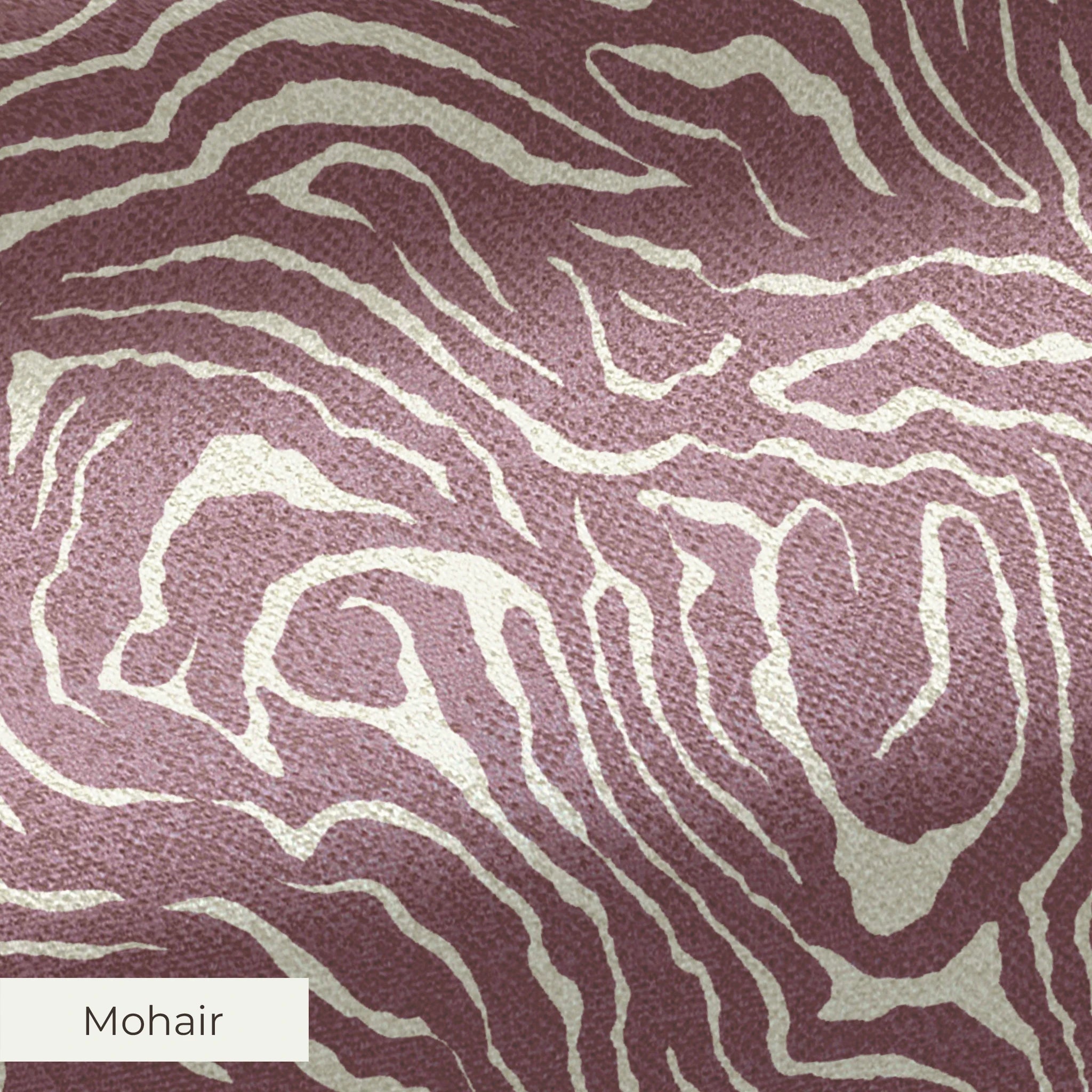 Swirling organic pattern in white lines on mauve-brown background creating flowing abstract texture