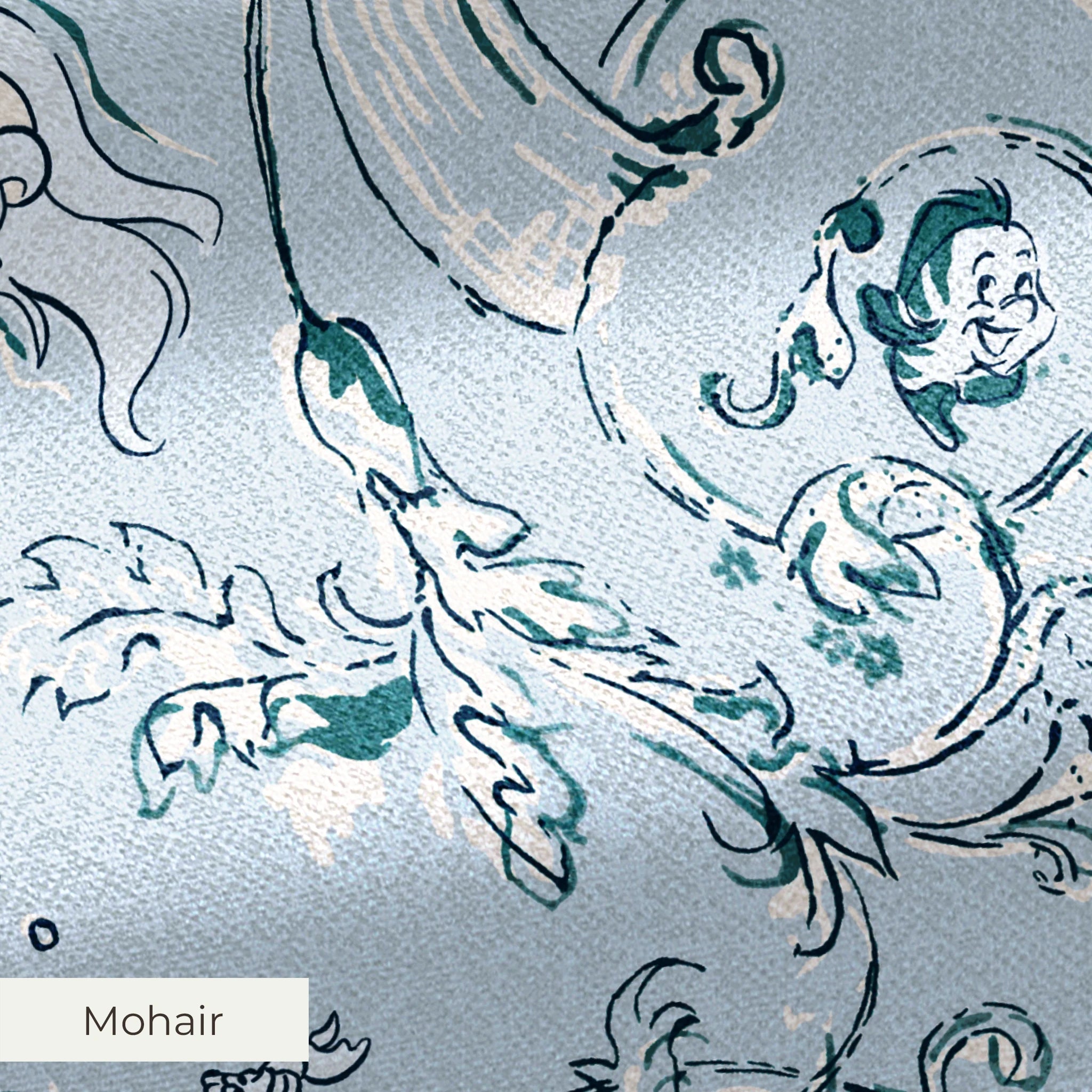 Disney | Baxter Mill - Princess - Ariel - Under the Sea - Powder Fabric
