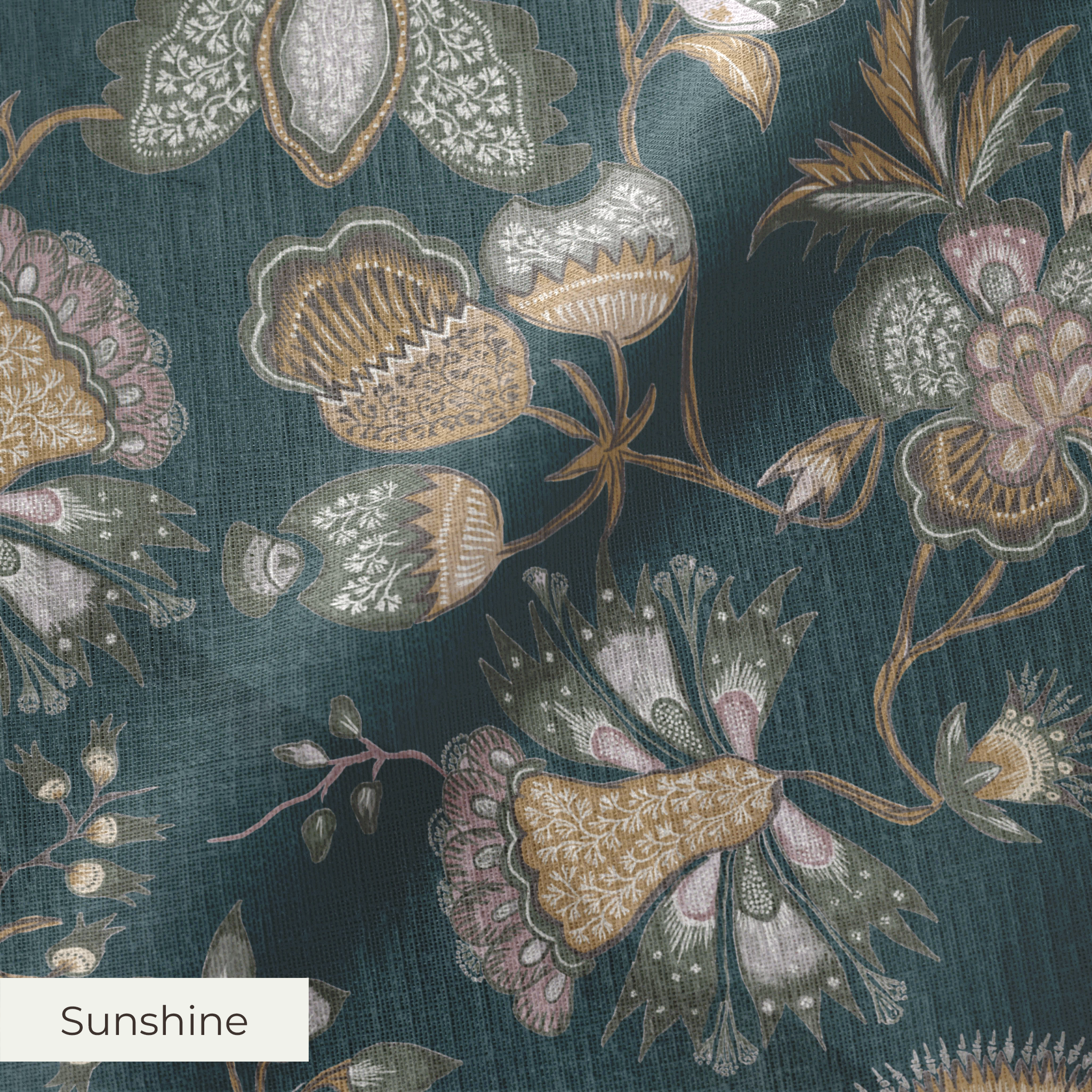 Jara - Ottanio Blue Fabric