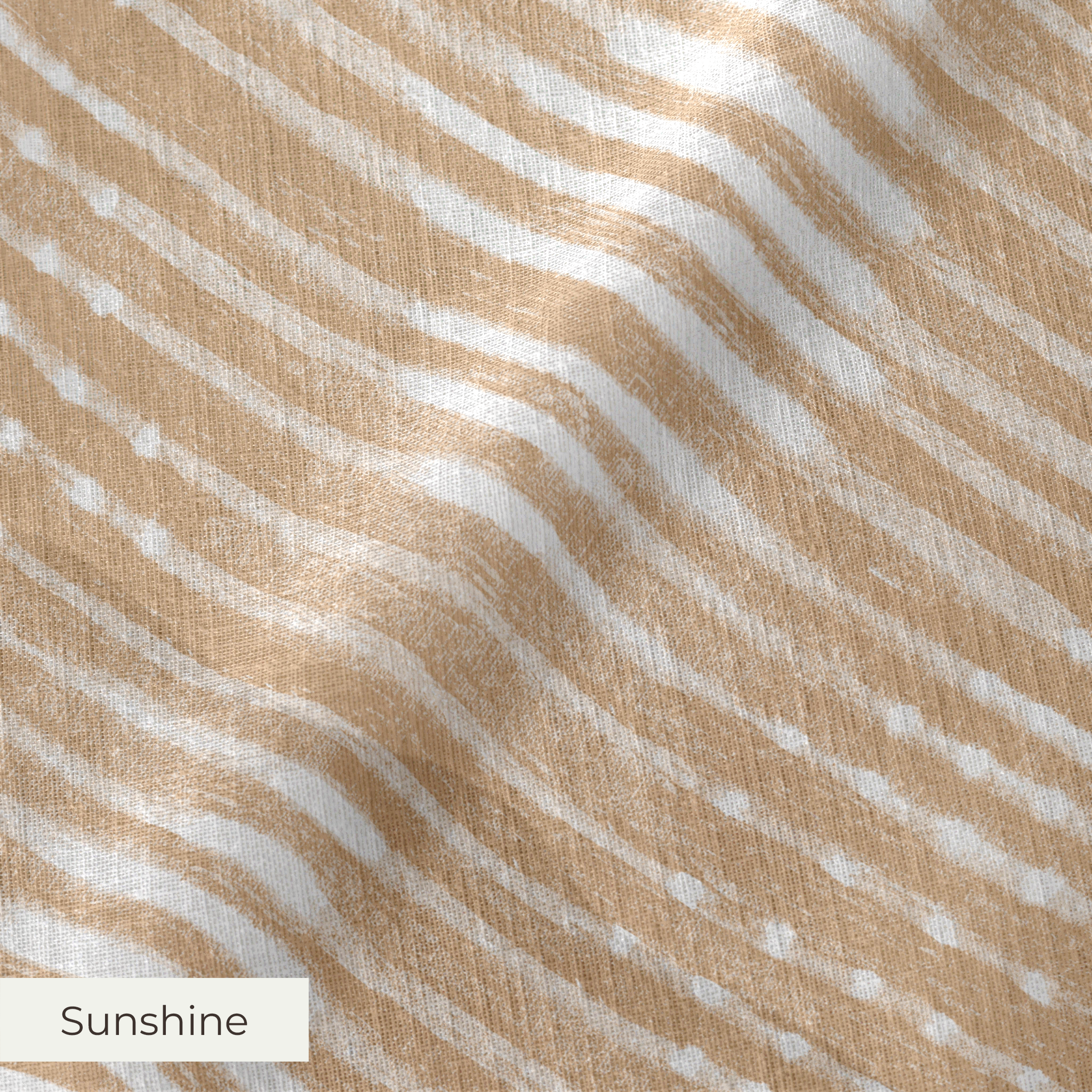 Horizontal white striped pattern on beige wood grain textured background
