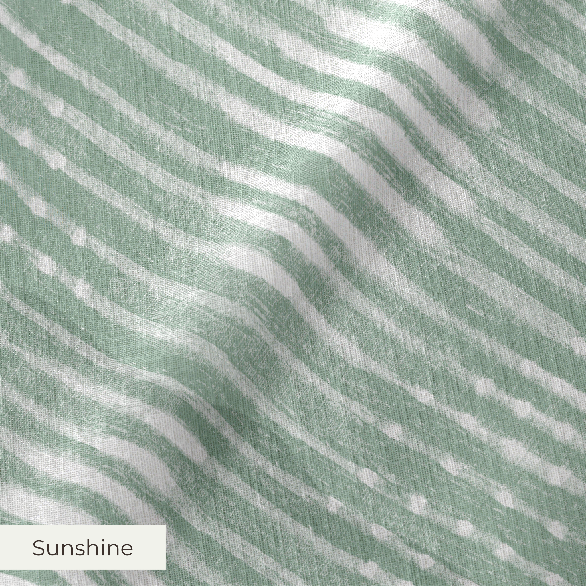 Green and white horizontal wavy stripes pattern with distressed texture