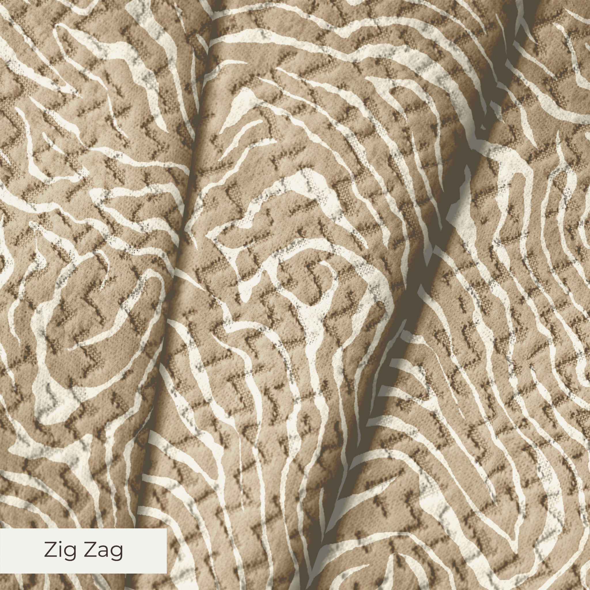 Swirling abstract pattern in tan and white resembling wood grain or marble texture