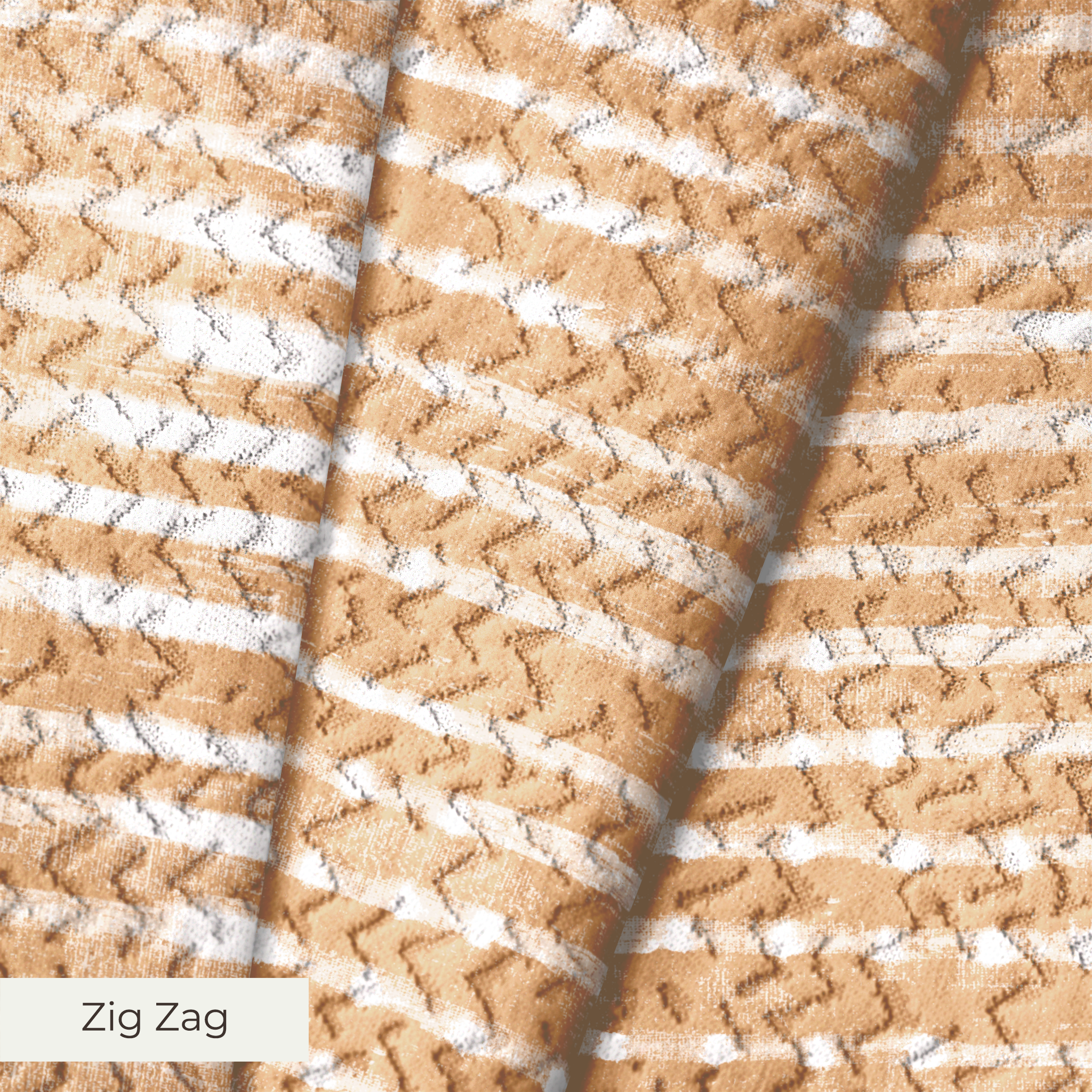 Horizontal white striped pattern on beige wood grain textured background