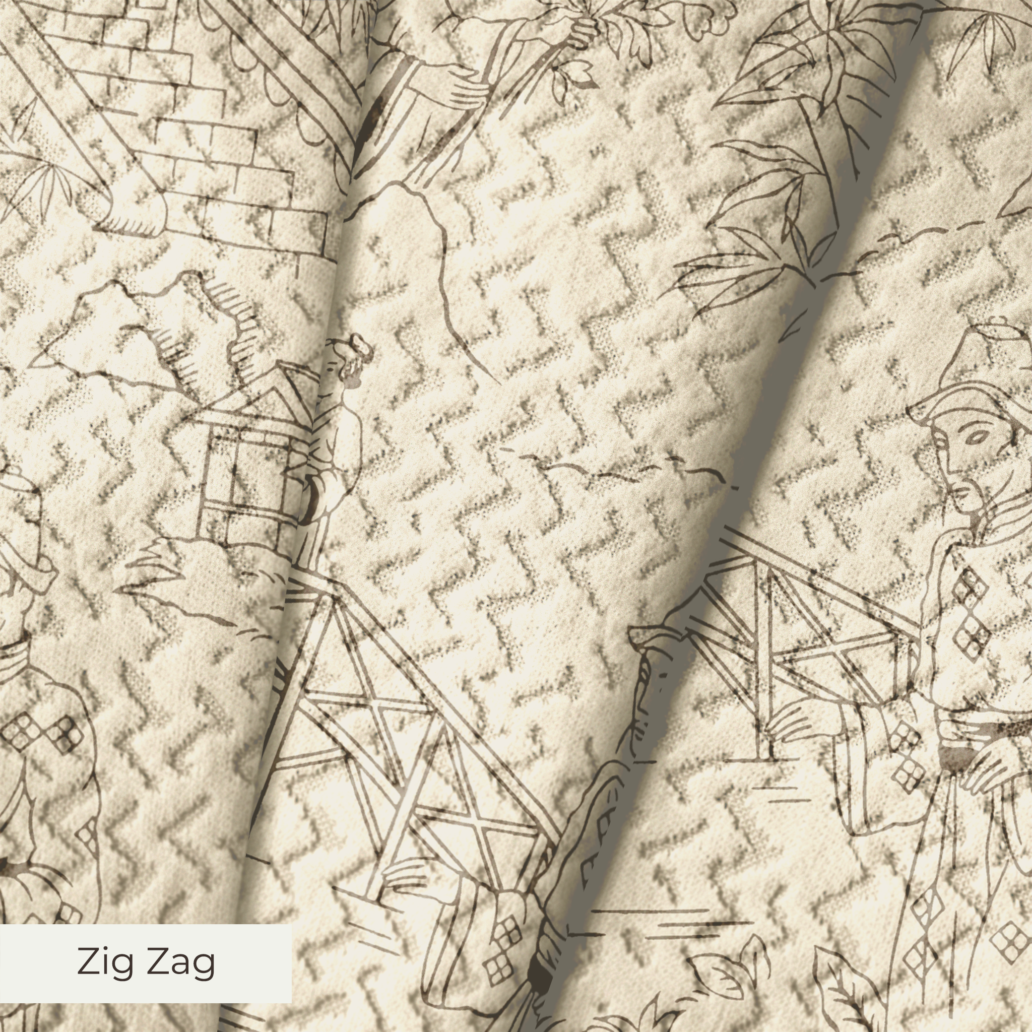 Cang Lu - Coffee Creme Fabric