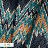 Flame Stitch - Fjord Fabric